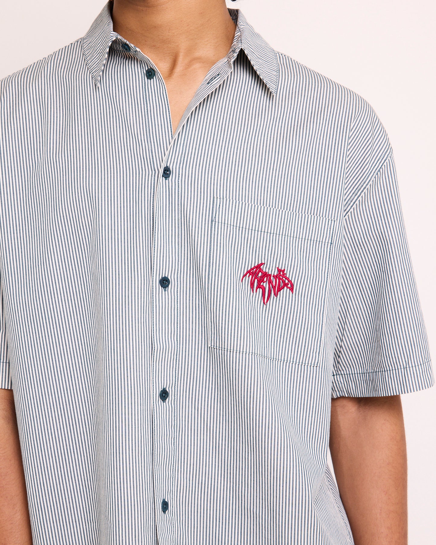 Bats Striped Short Sleeve Shirt