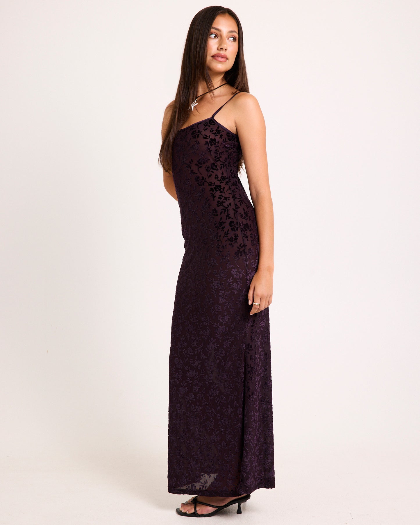 Devon Burn Out Slip Maxi Dress