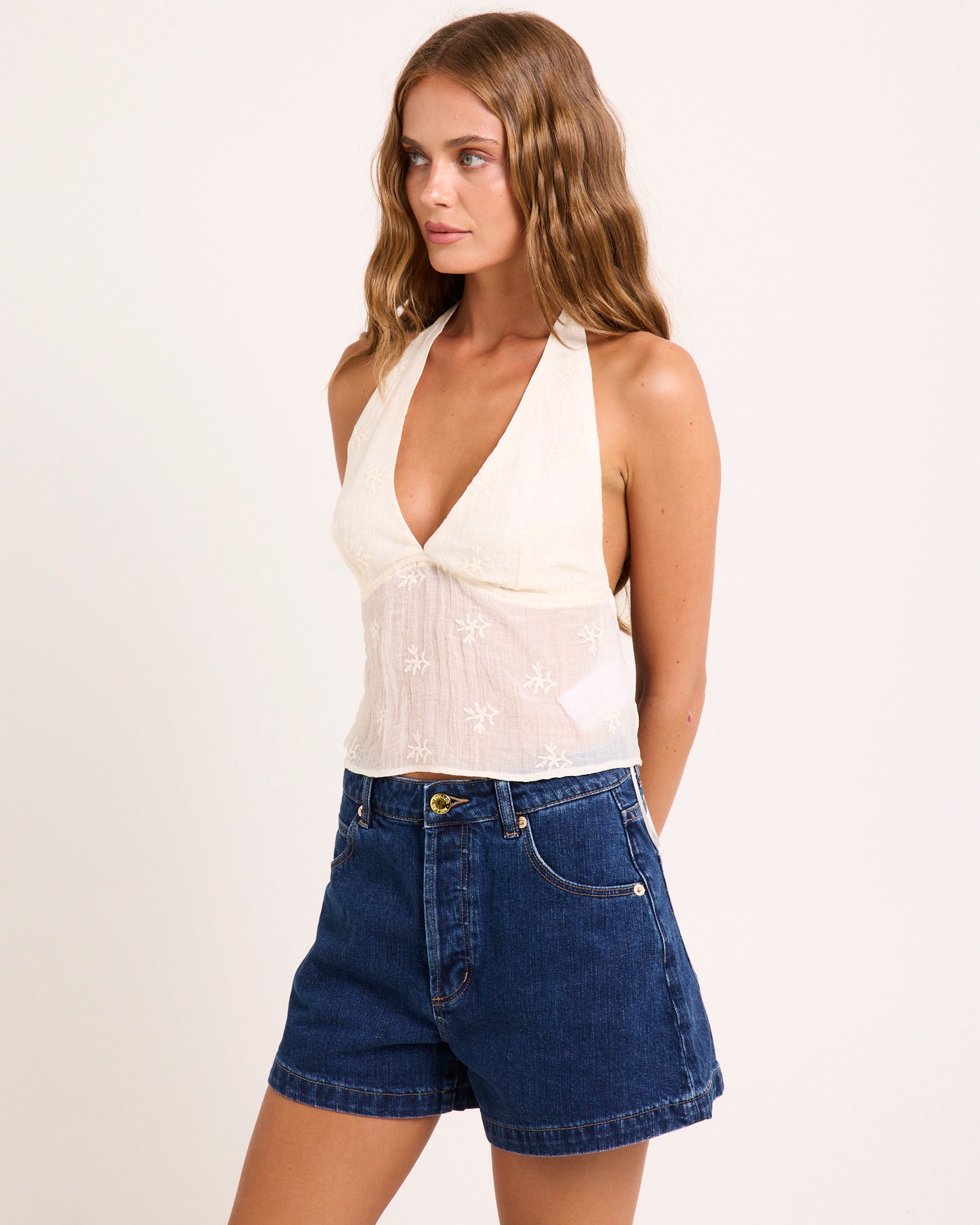 Cassie Textured Halter Top