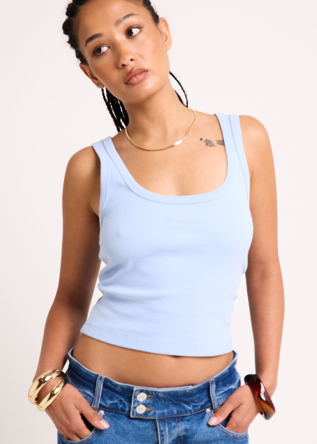 Super Scoop Classic Tank Top DELICATE BLUE