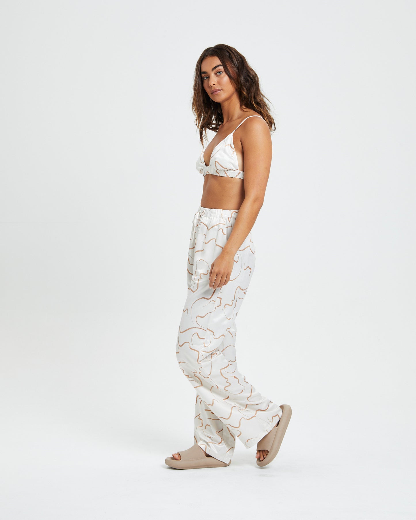 Amabella Picasso Print Bralette Ivory
