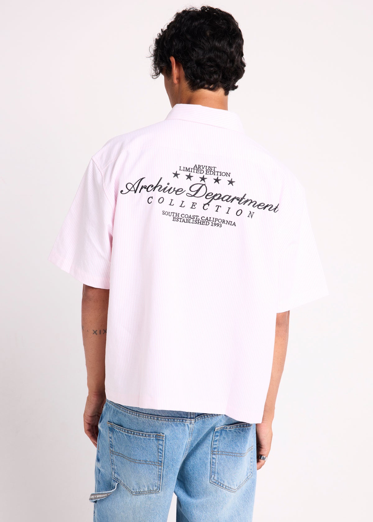 Archive Cropped Short Sleeve Shirt PINK