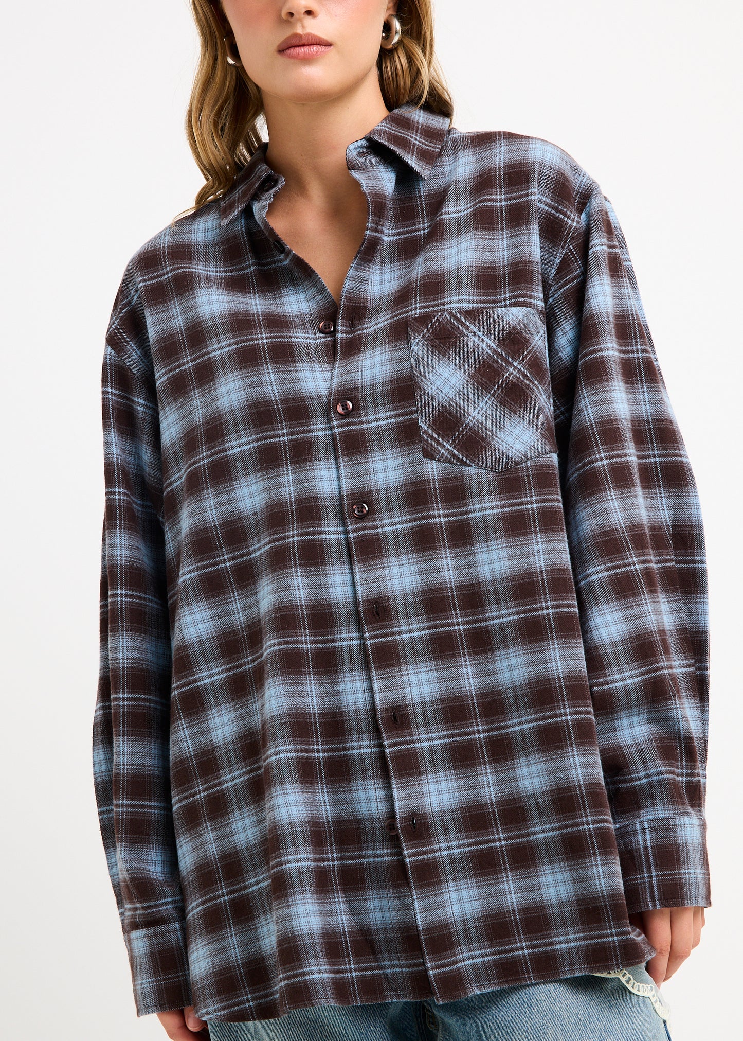Arlo Plaid Boyfriend Long Sleeve Shirt