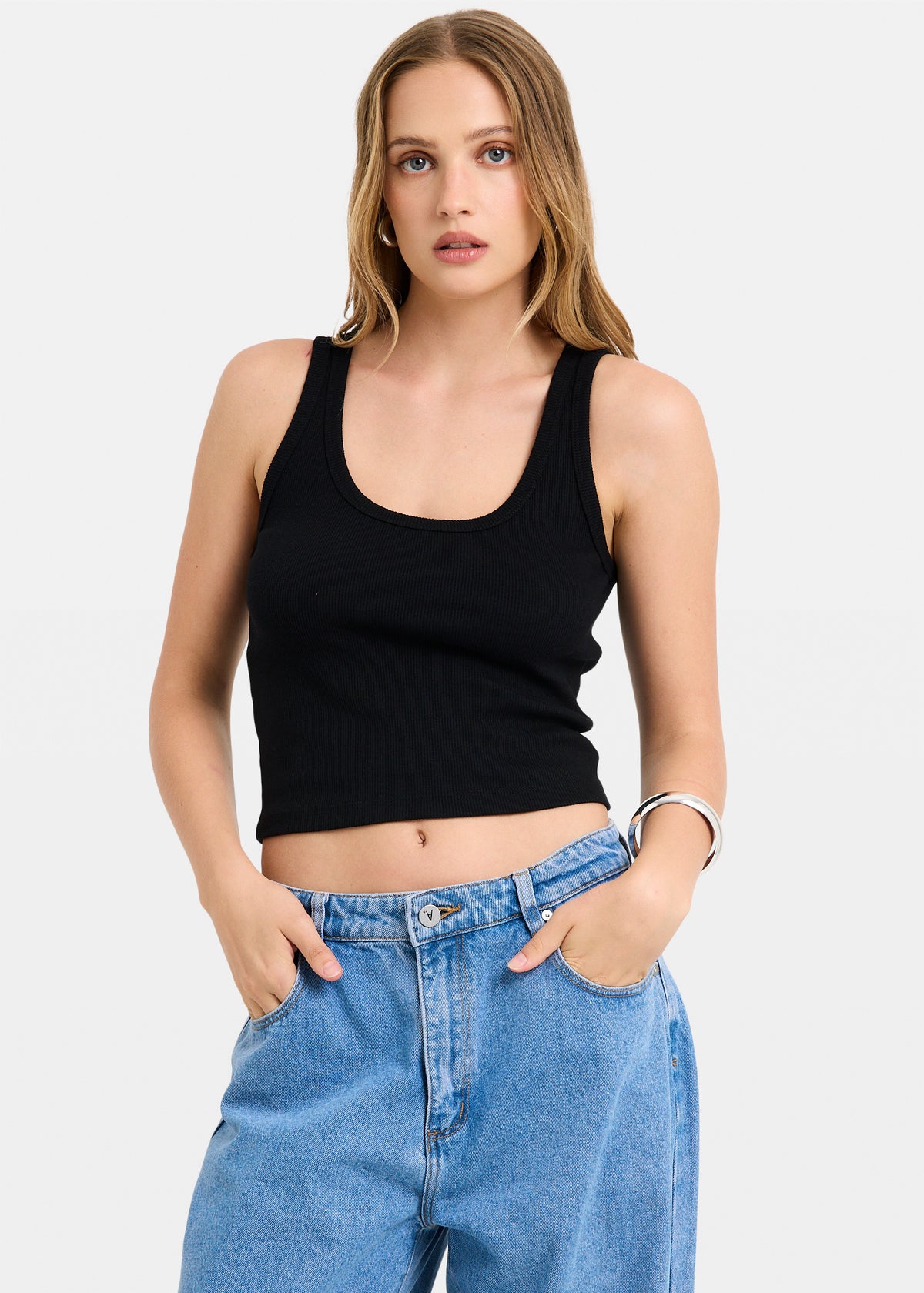 Super Scoop Classic Tank Top BLACK