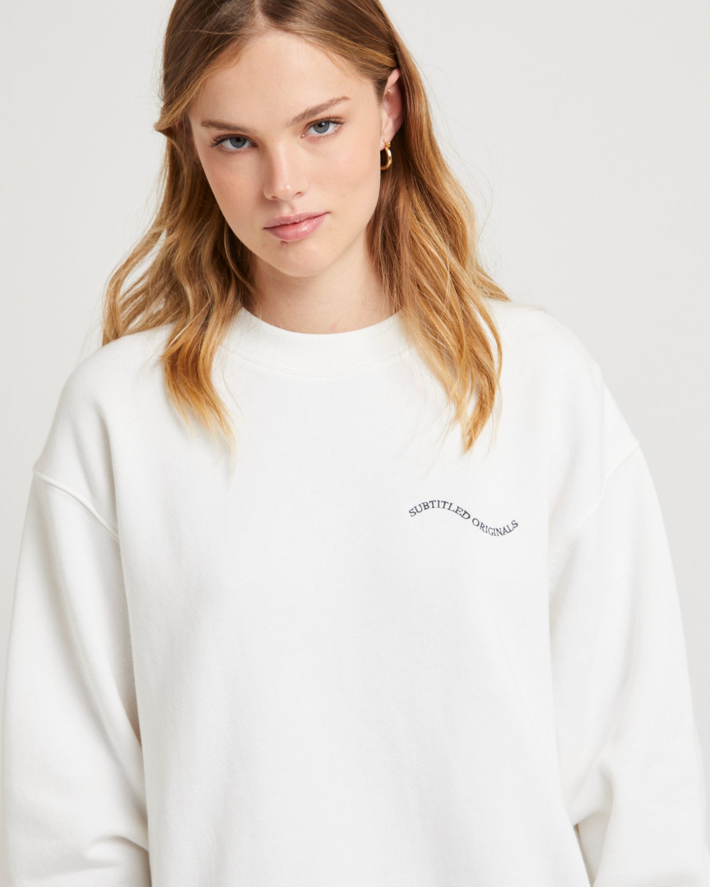 Oversized Wave Origin Fleece Crew Jumper