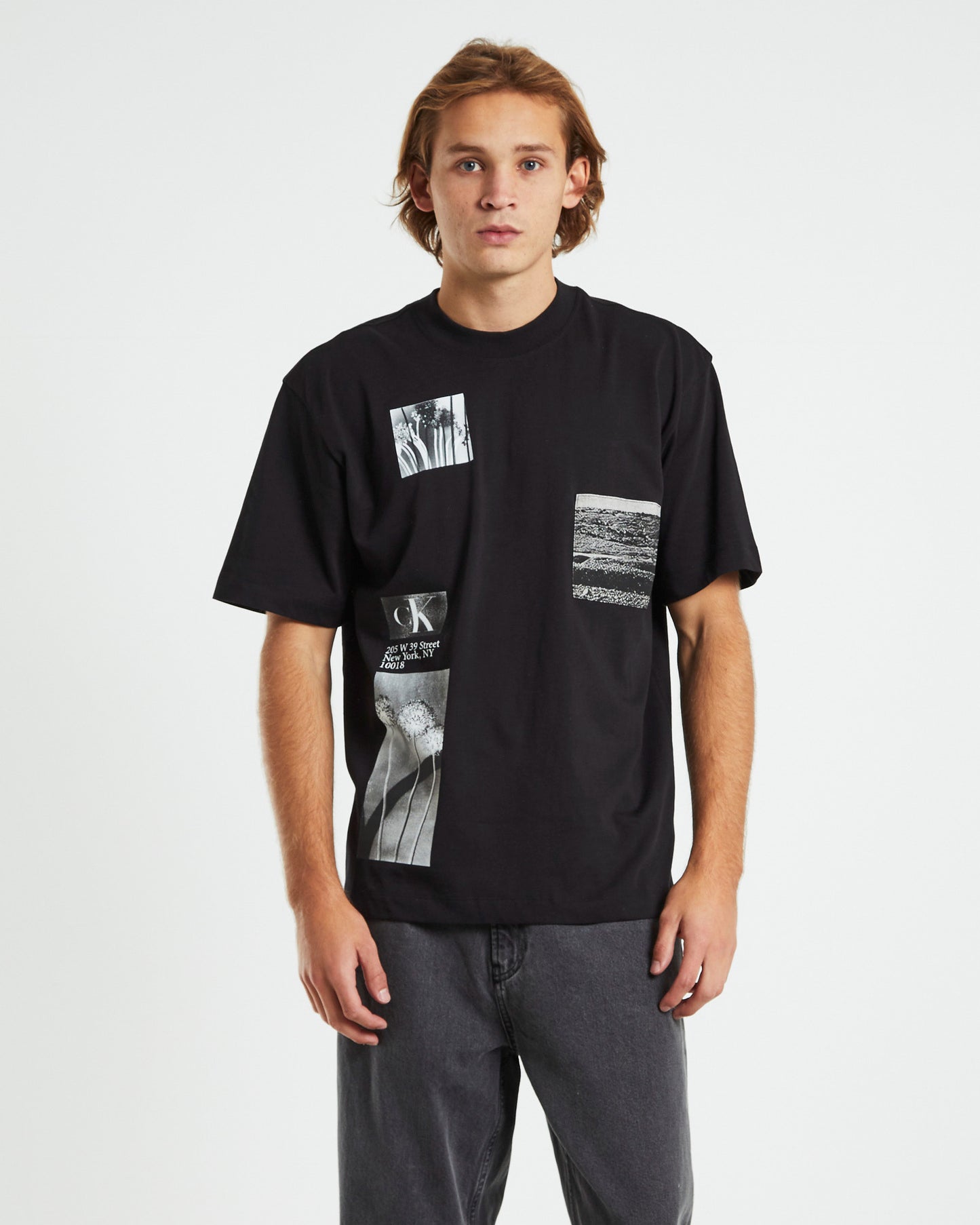 Multi Landscape Graphic Short Sleeve T-Shirt Black