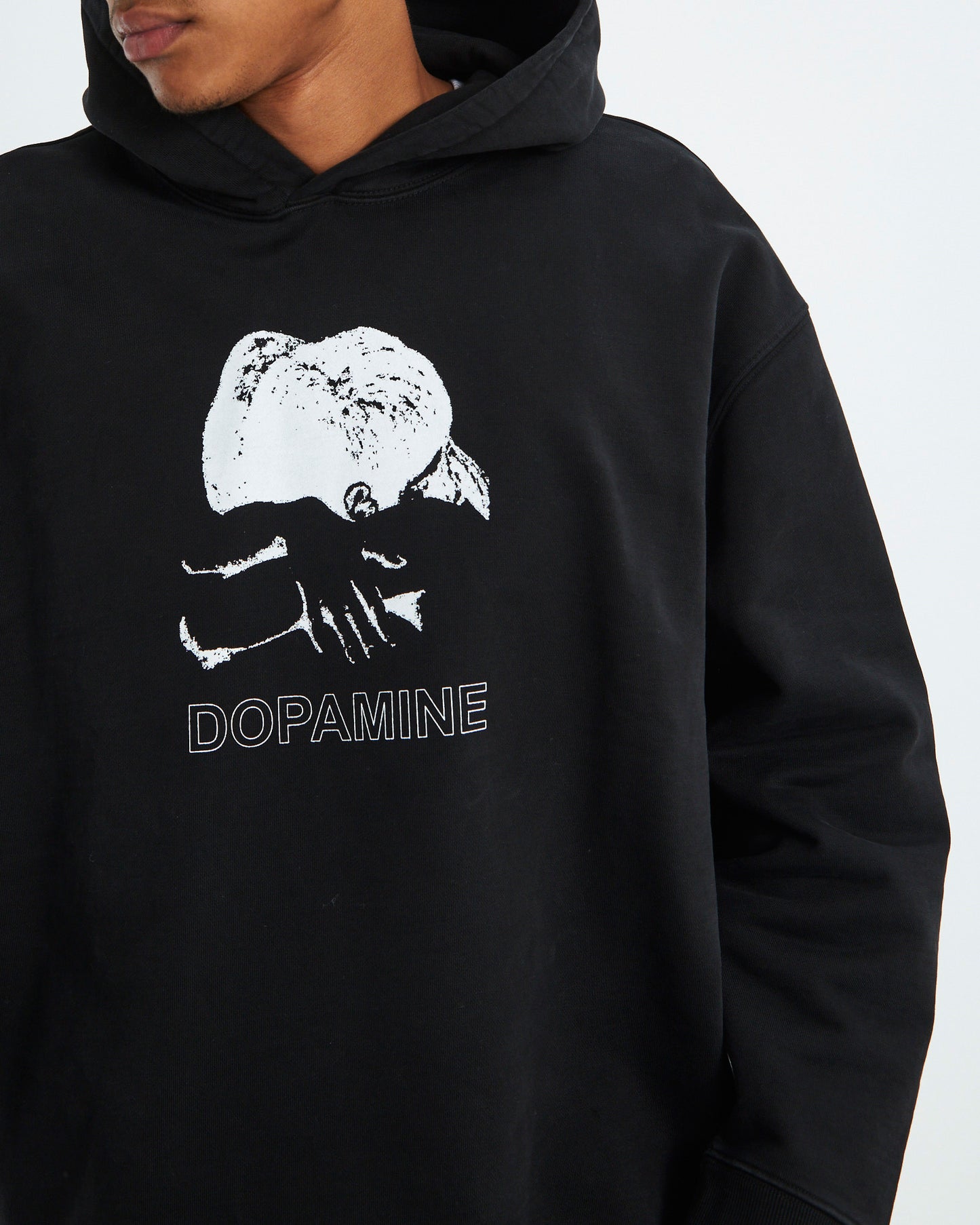 Dopamine Long Sleeve Hoodie Flat Black