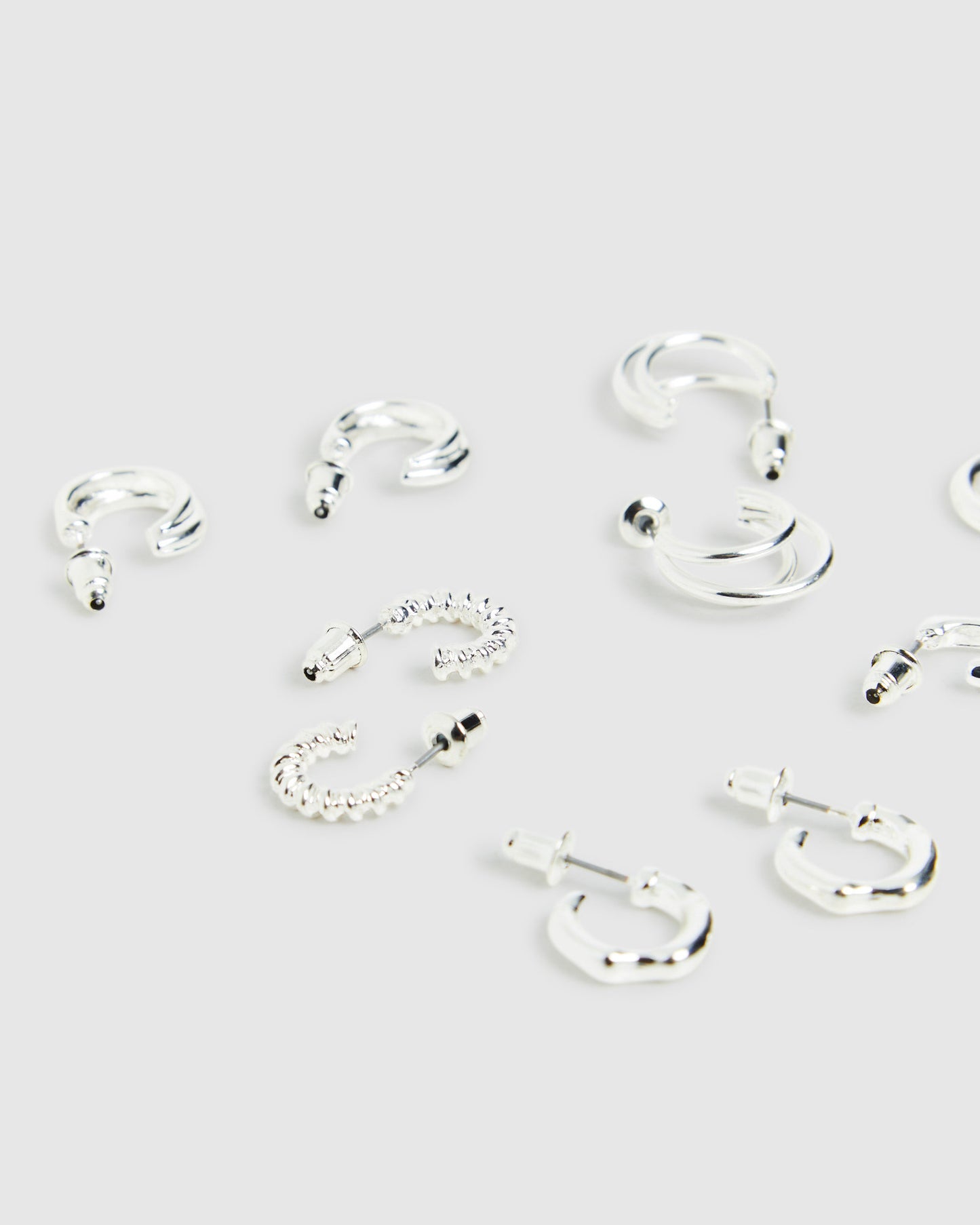 Nora Hoop Earrings Multi Pack Silver