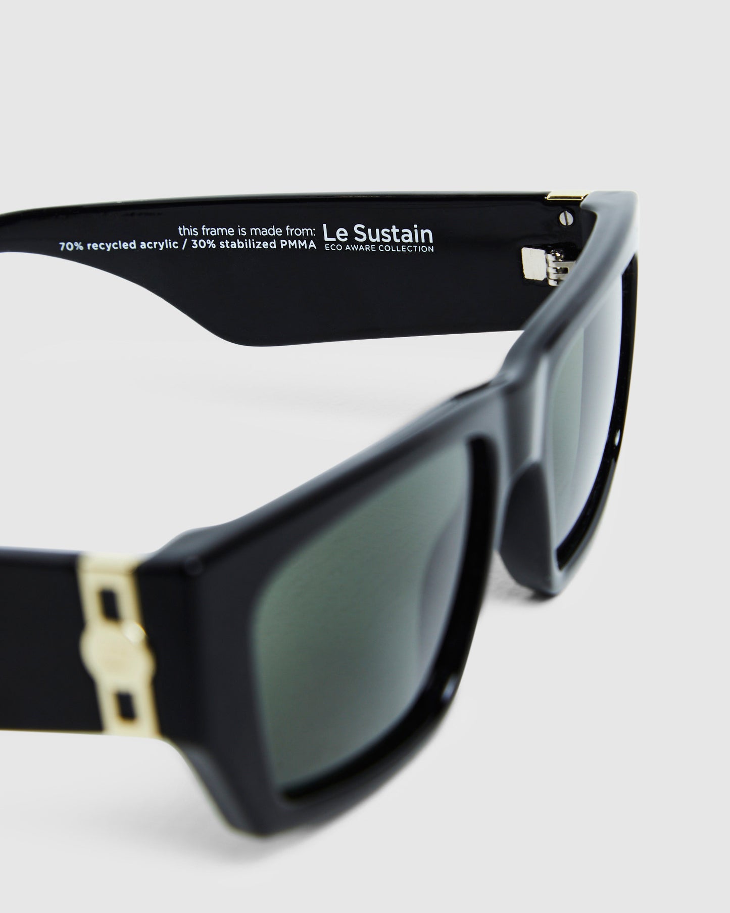 Plastic Measures Sunglasses Black/Green Mono