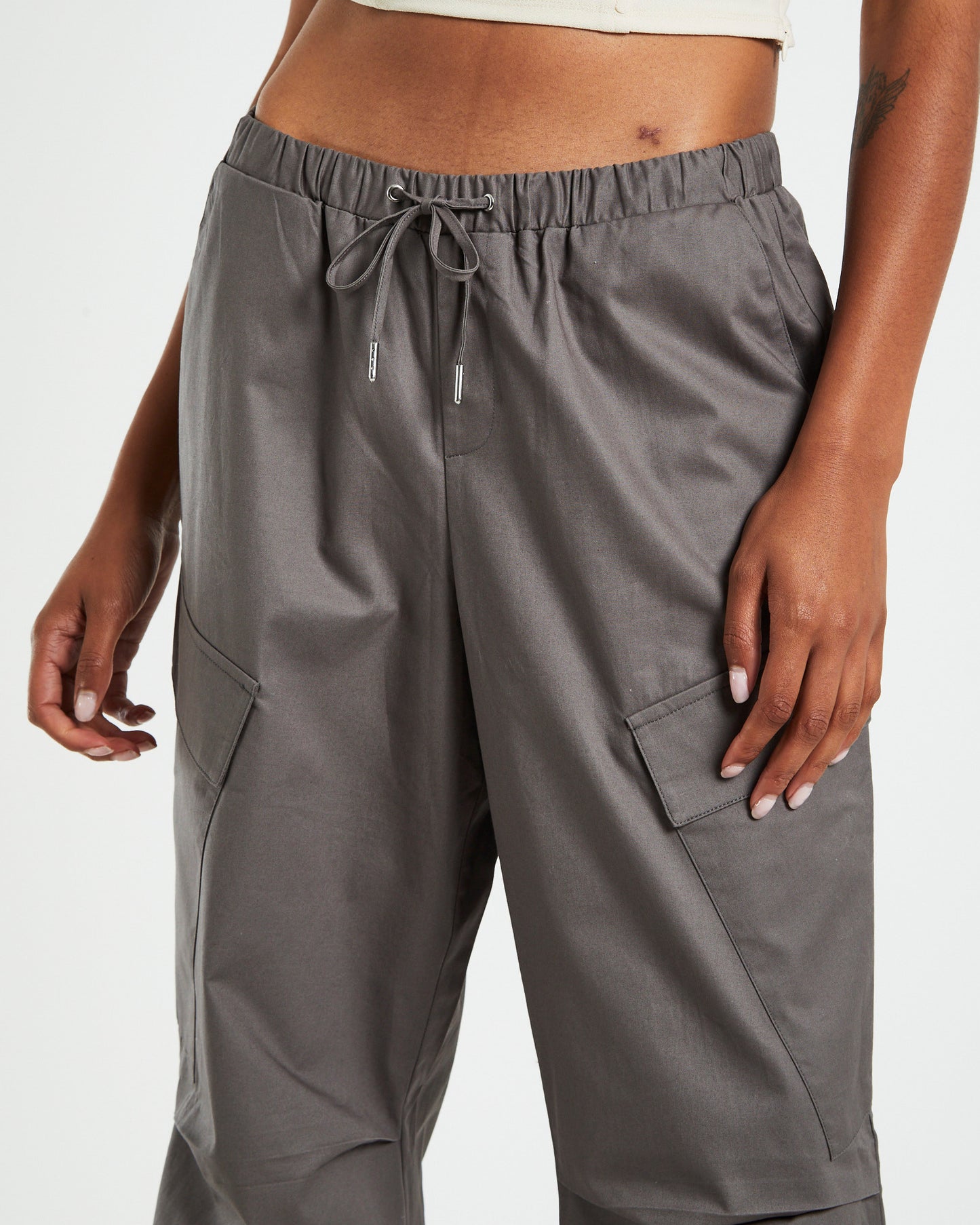 Parker Straight Leg Cargo Pants Grey