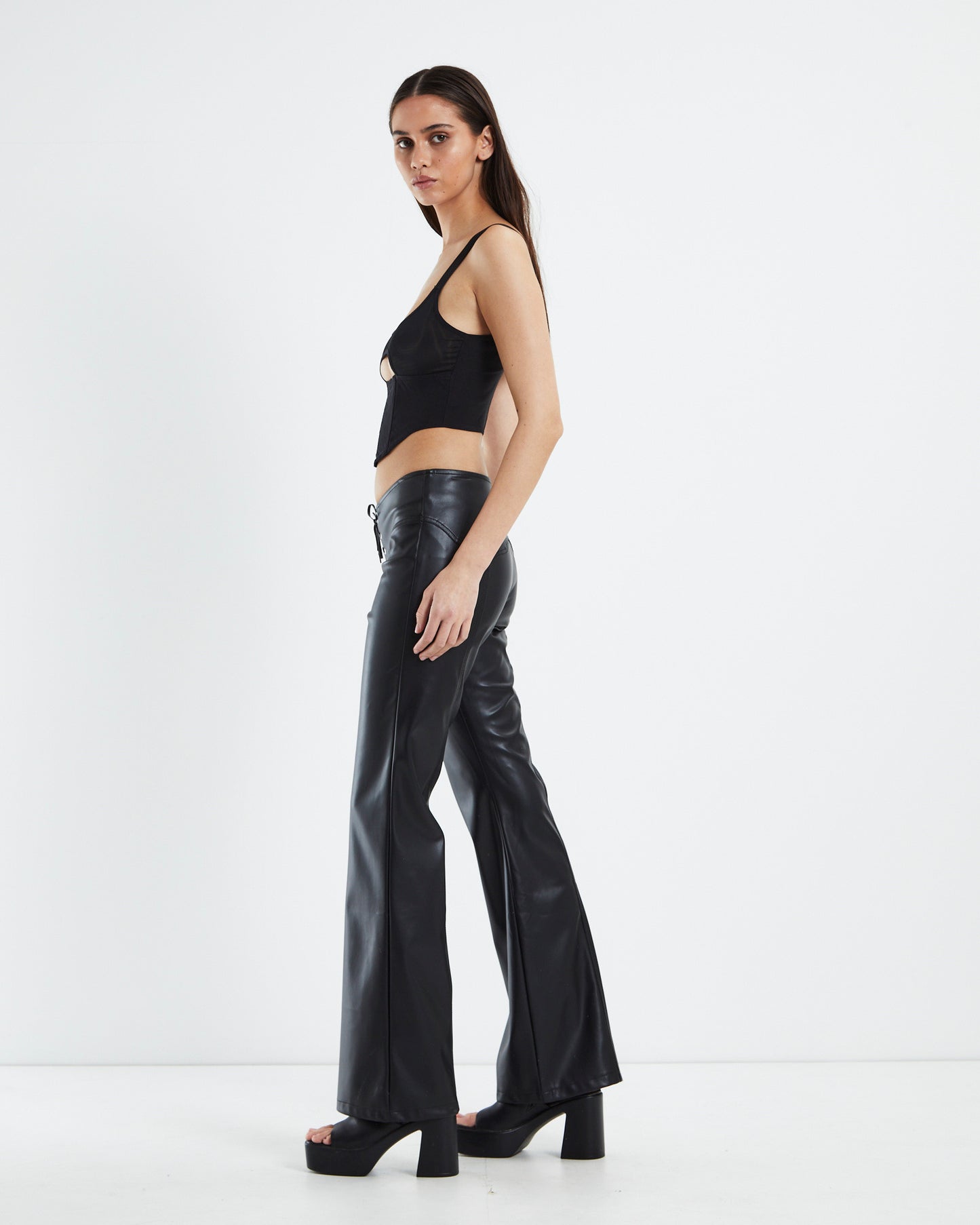 Valerie Cut Out Corset Black