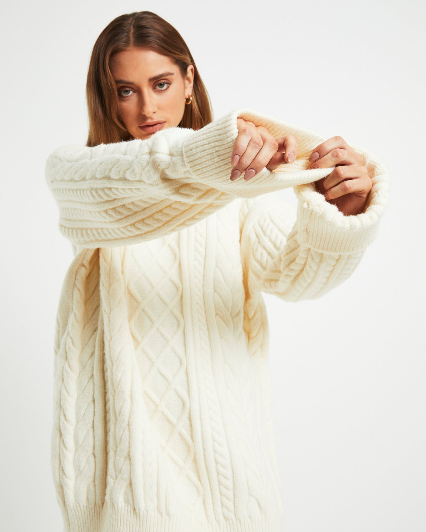 Nellie Long Sleeve Knit Jumper Cream