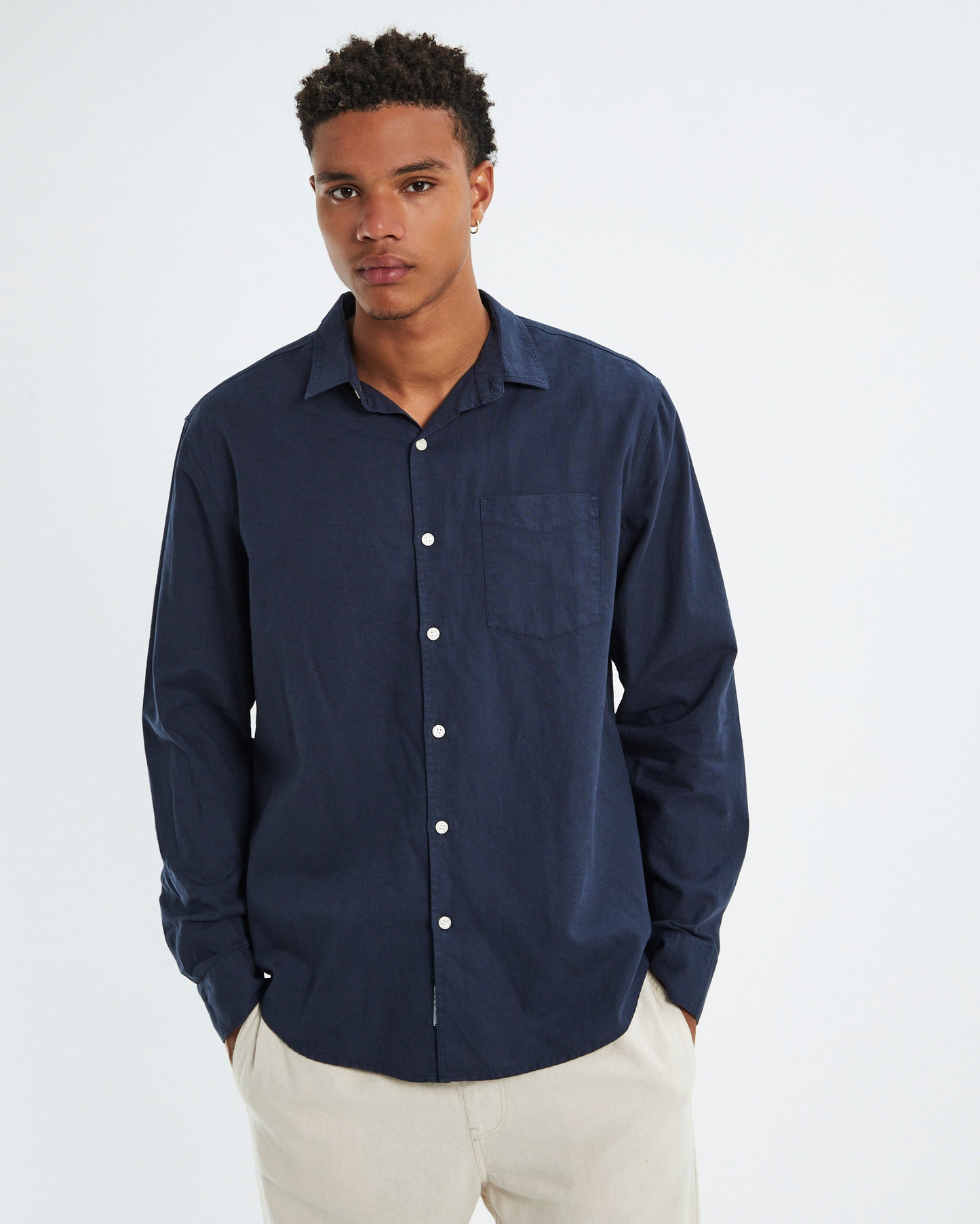 Grover Long Sleeve Shirt Navy