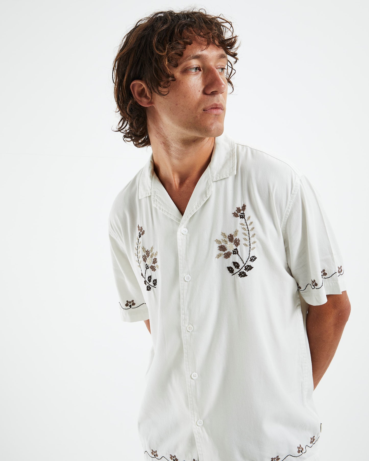 Natives Short Sleeve Resort Shirt Off White