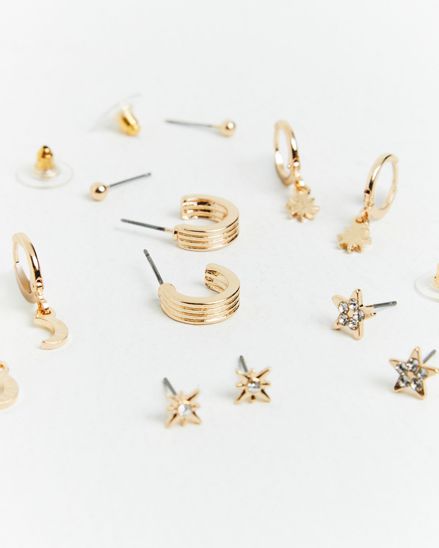 Lorena Earrings Pack in Gold