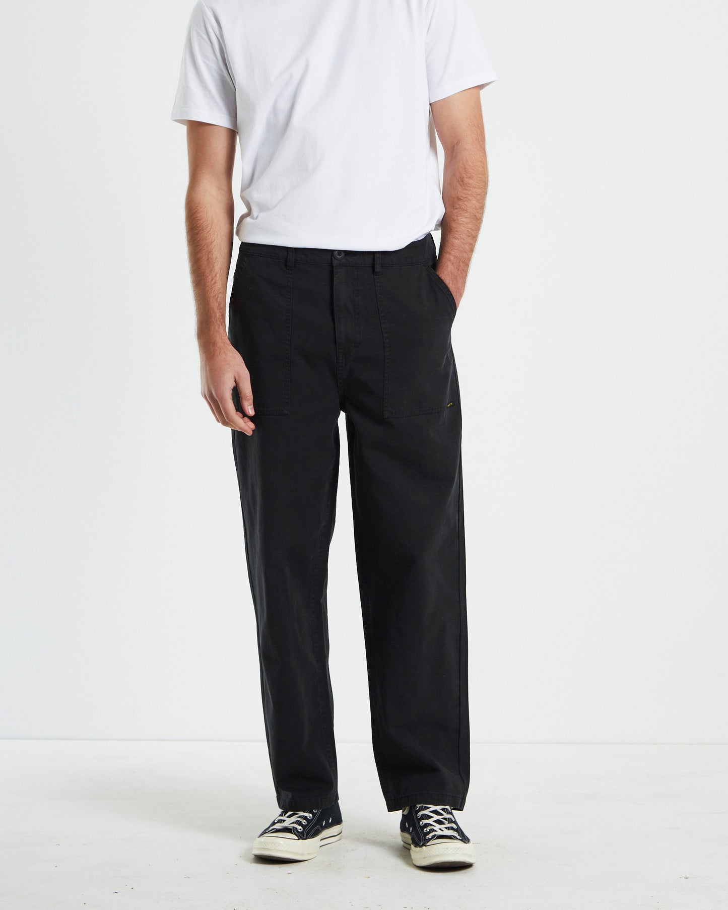 Conditions Military Pants in Washed Black