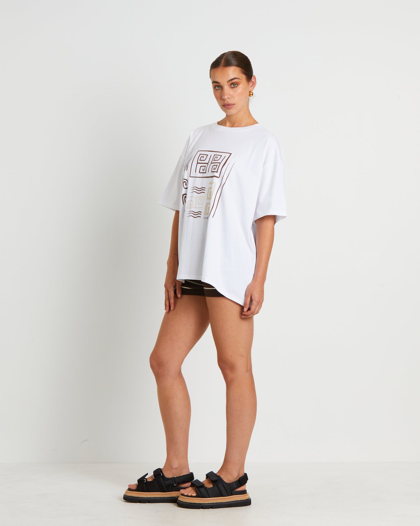 Let Go Oversized T-Shirt in White