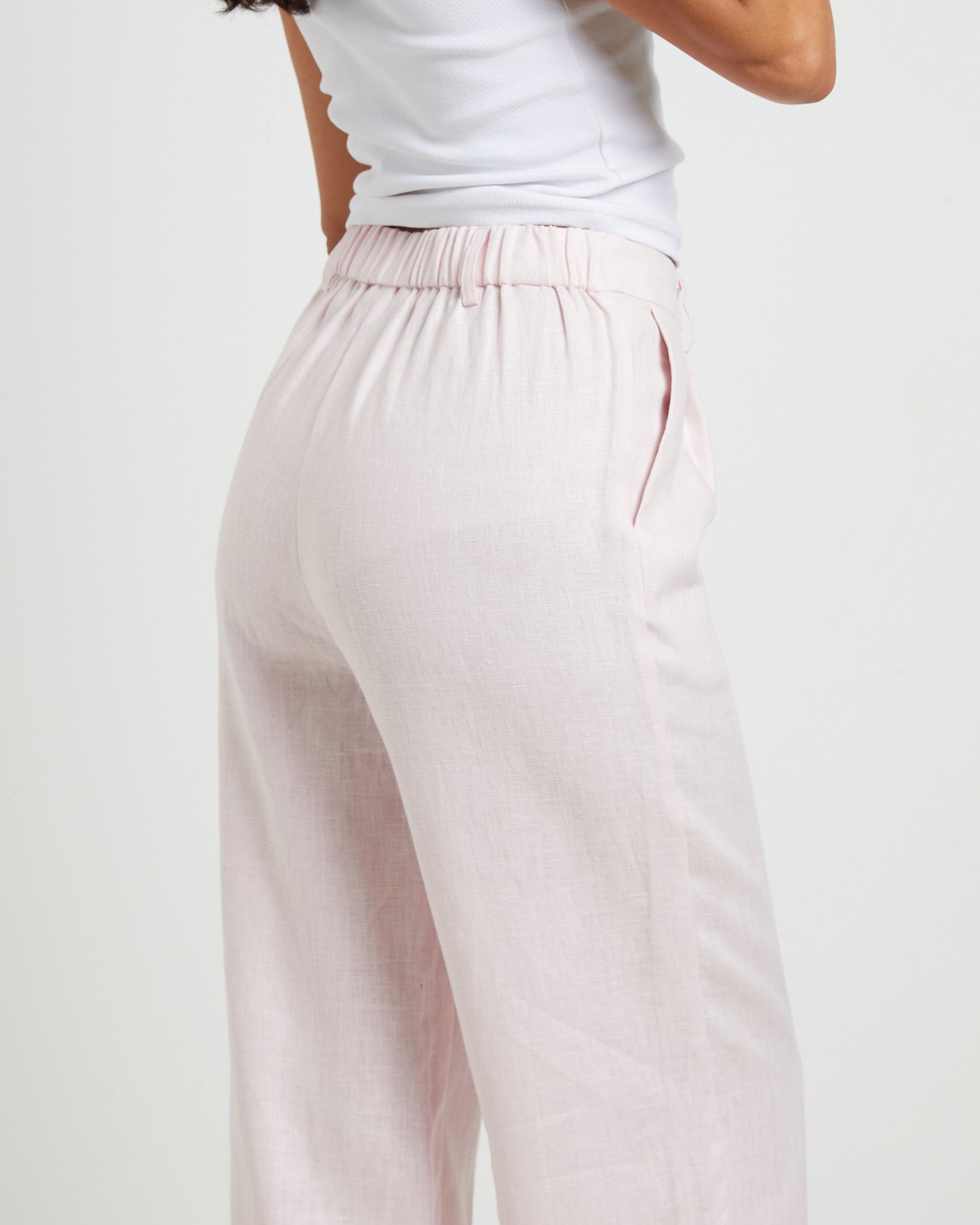 Jemimah Linen Trousers in Fairy Floss