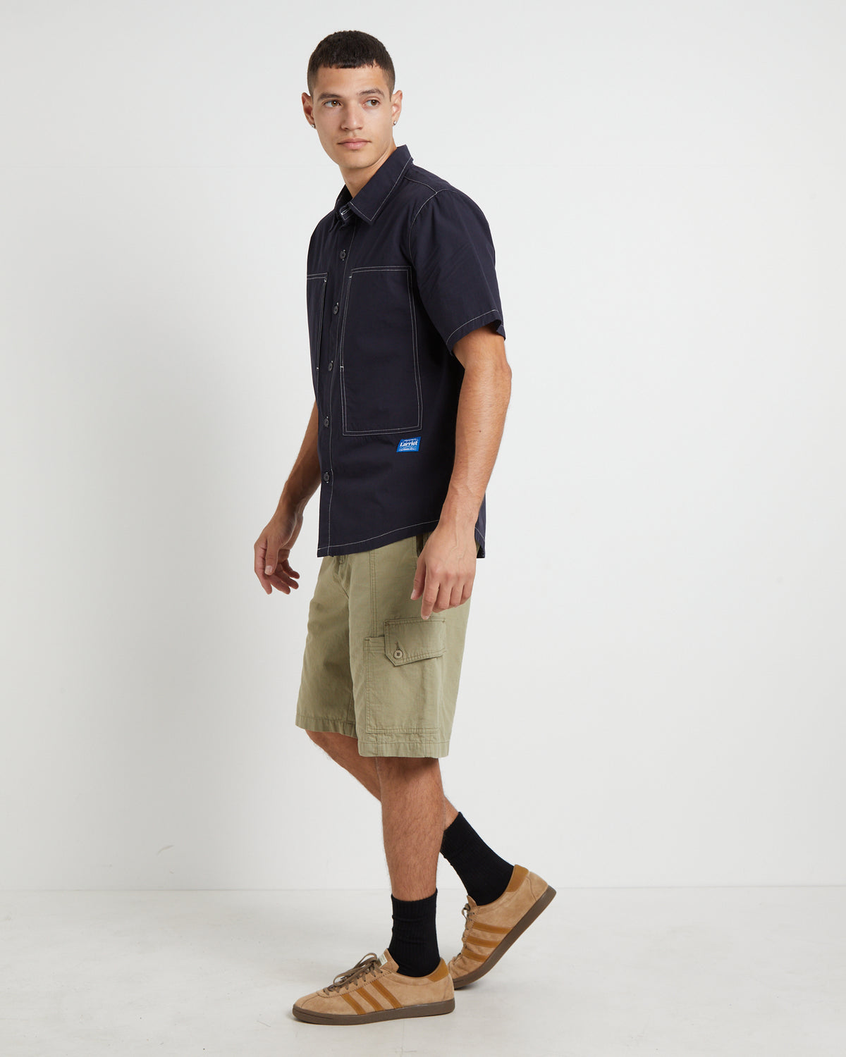 Cliff Short Sleeve Shirt in Navy NAVY