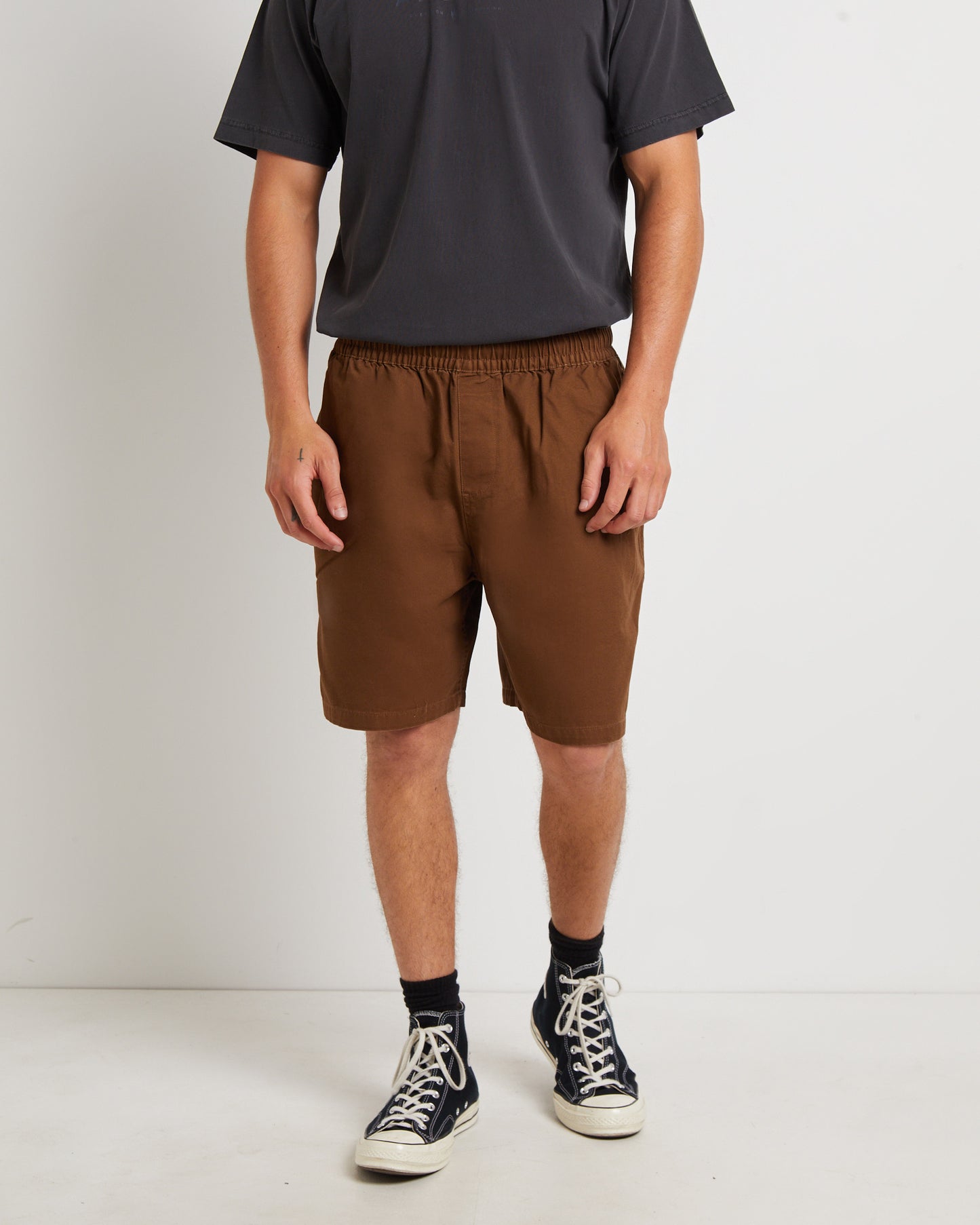Collage Recycled 18" Swim Shorts in Brown