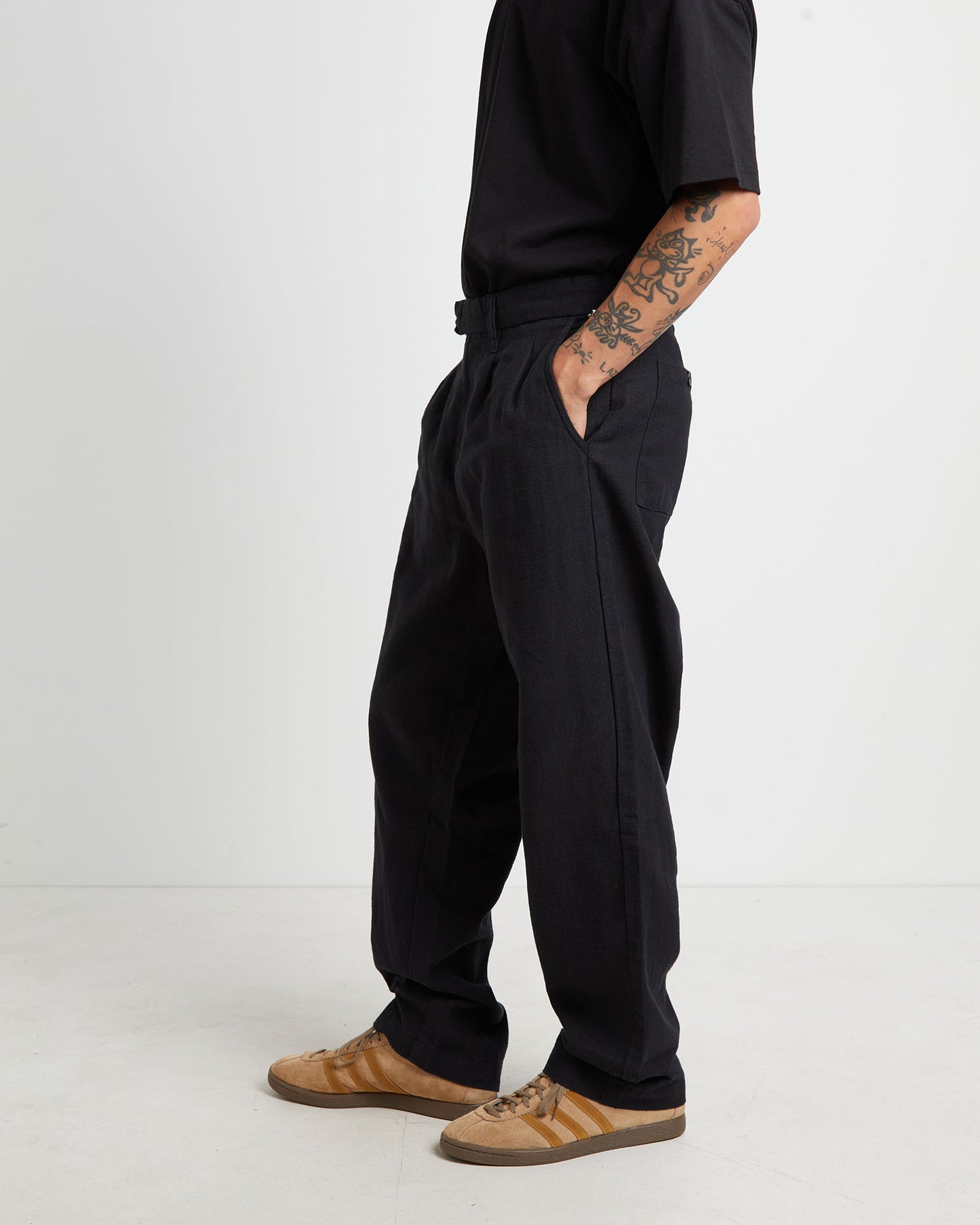 Harrow Pleat Linen Pants