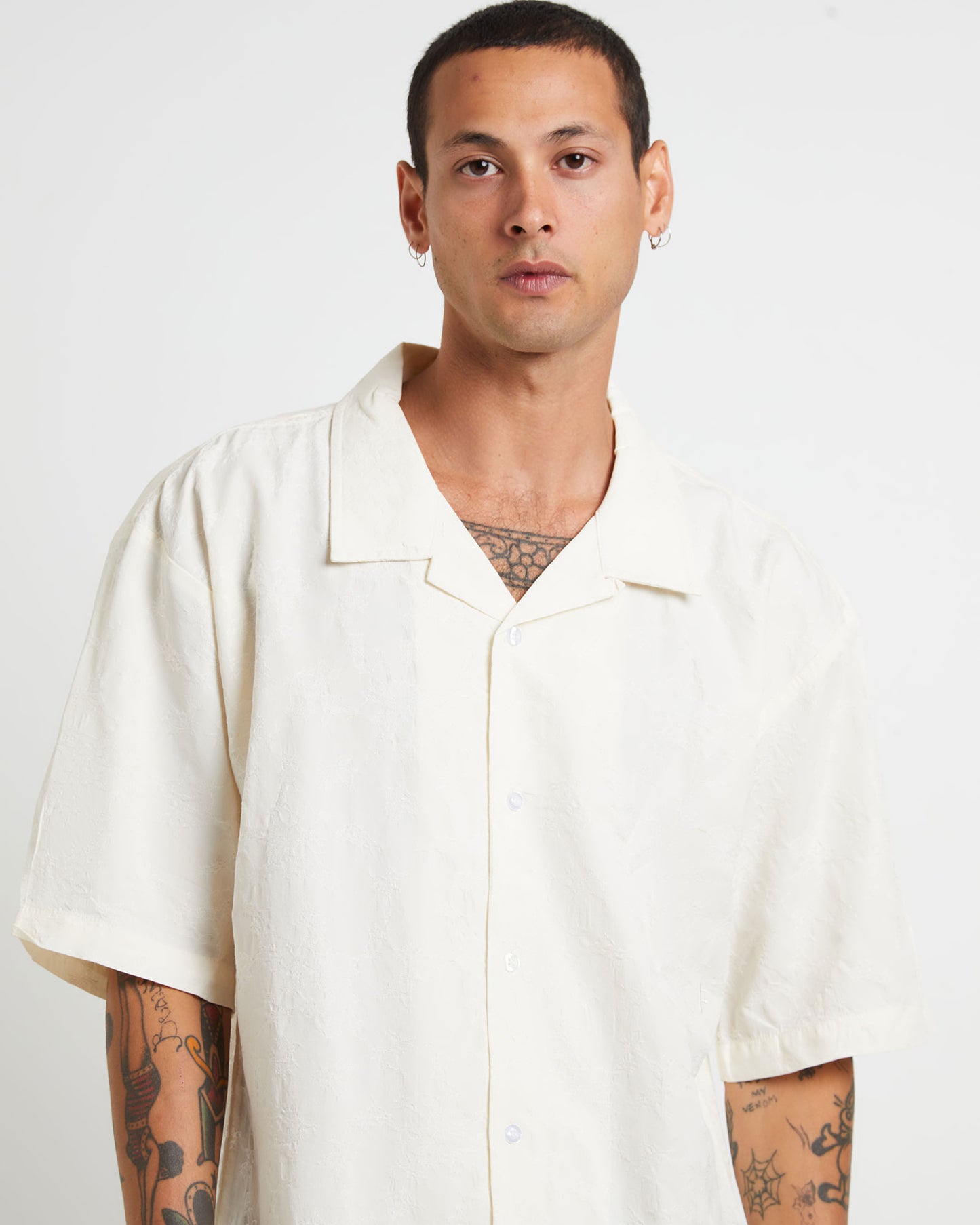 CA Tension Short Sleeve Shirt in Bone