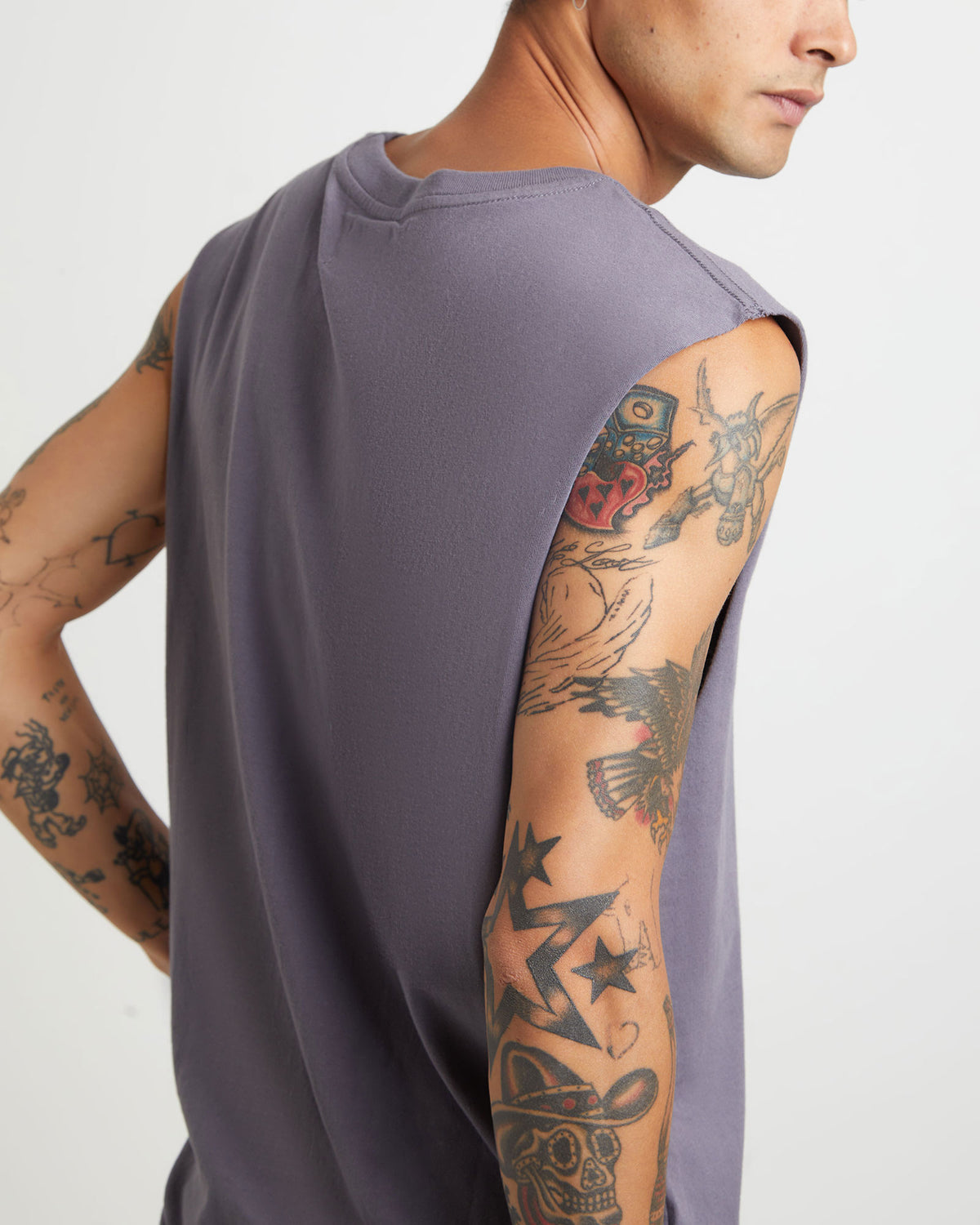 Muscle Tank in Pewter Grey GREY