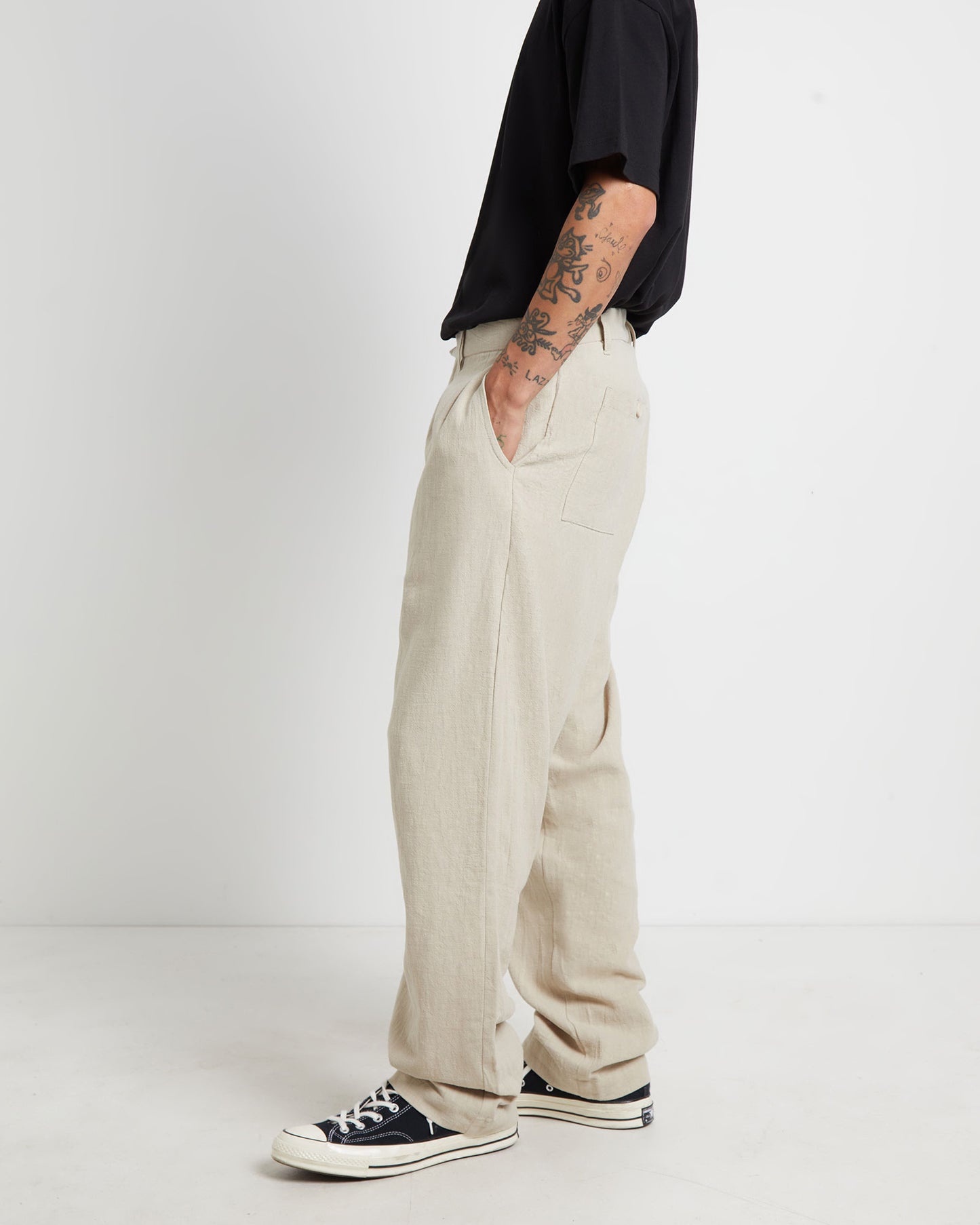 Harrow Pleat Linen Pants