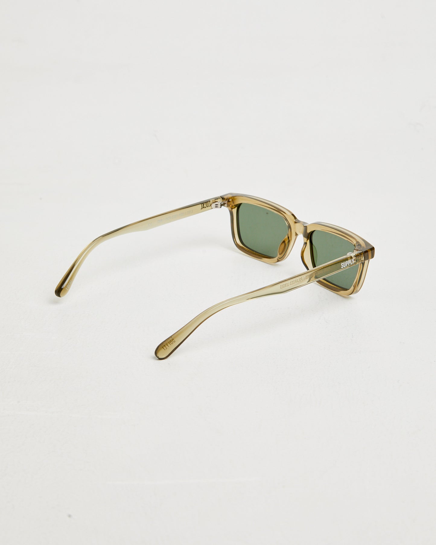 CBM Polished Sunglasses in Ochre Dark Green