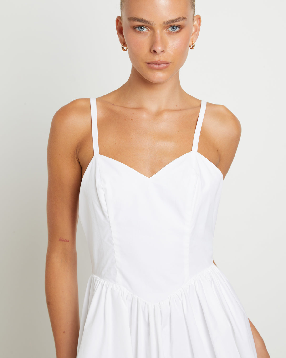 Aurelia Mini Dress in White White
