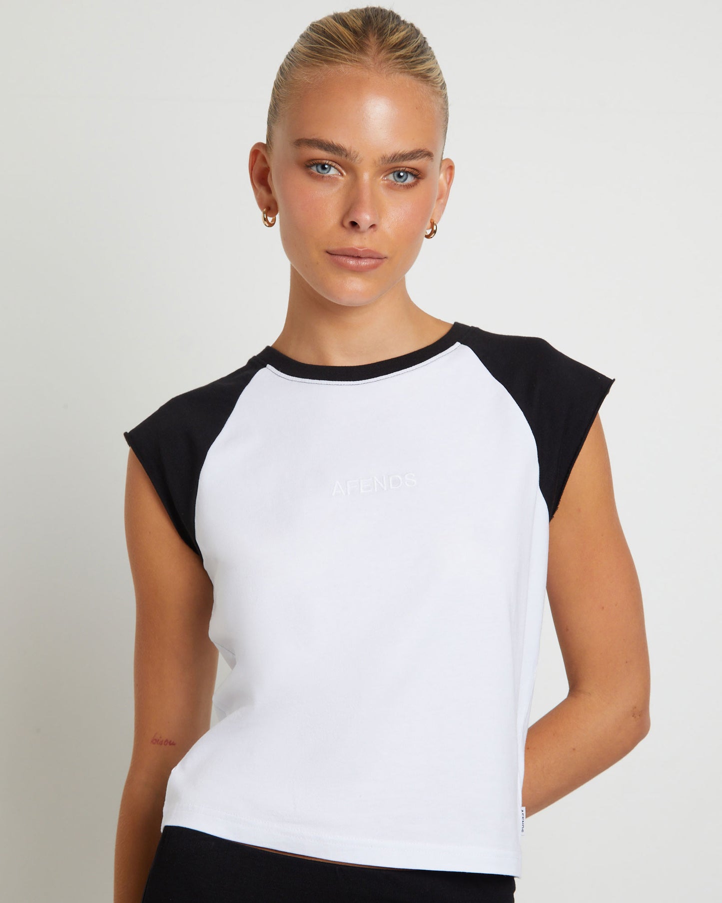 Ryan Recycled Raglan Tank in Black