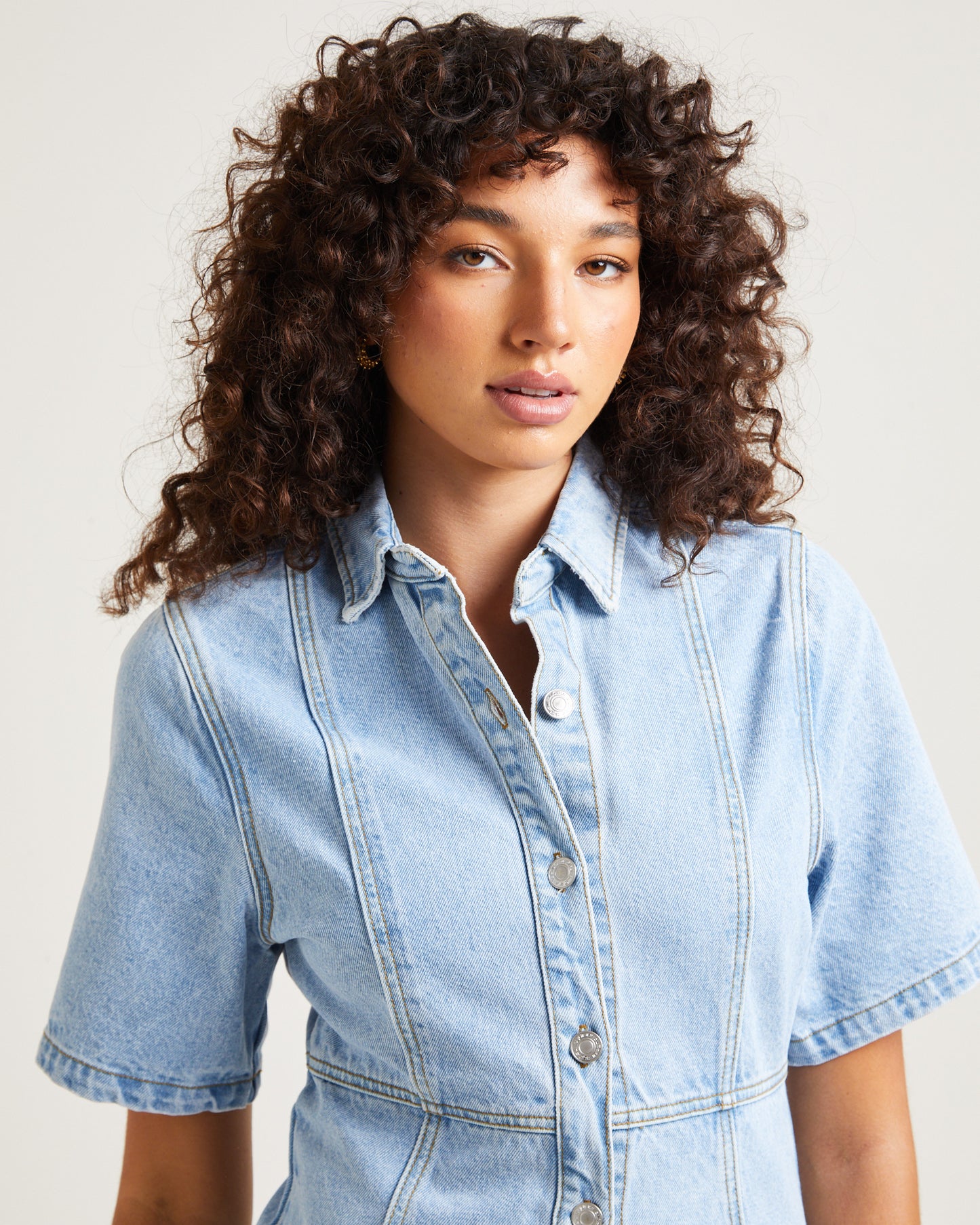 Rio Denim Mini Dress Blue Fade