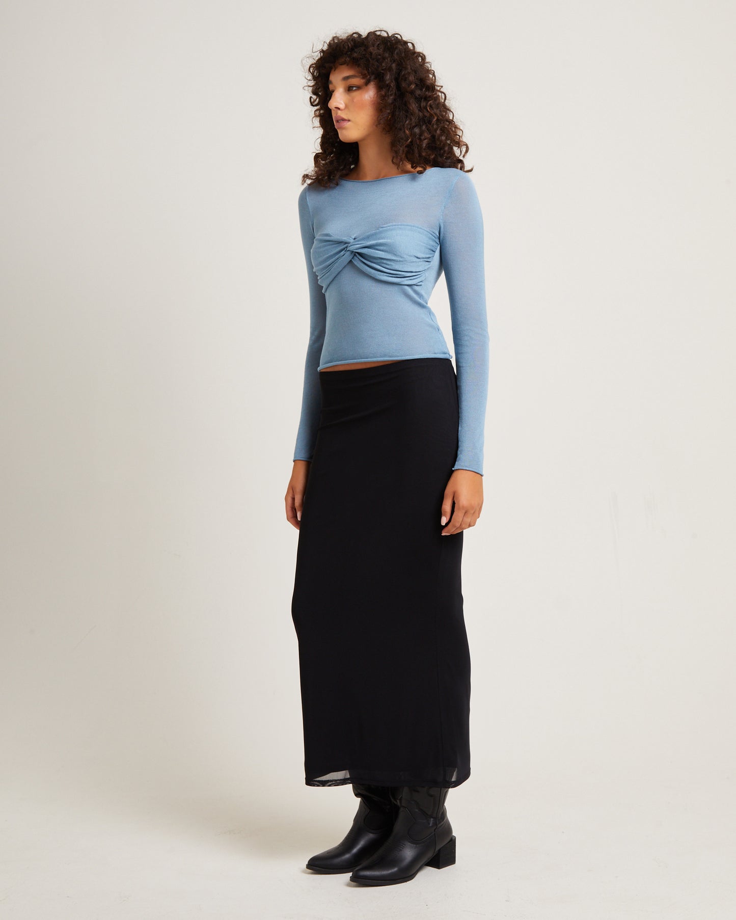 Penny Semi Sheer Sweetheart Knit