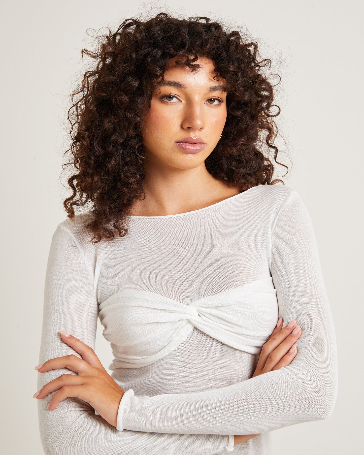 Penny Semi Sheer Sweetheart Knit