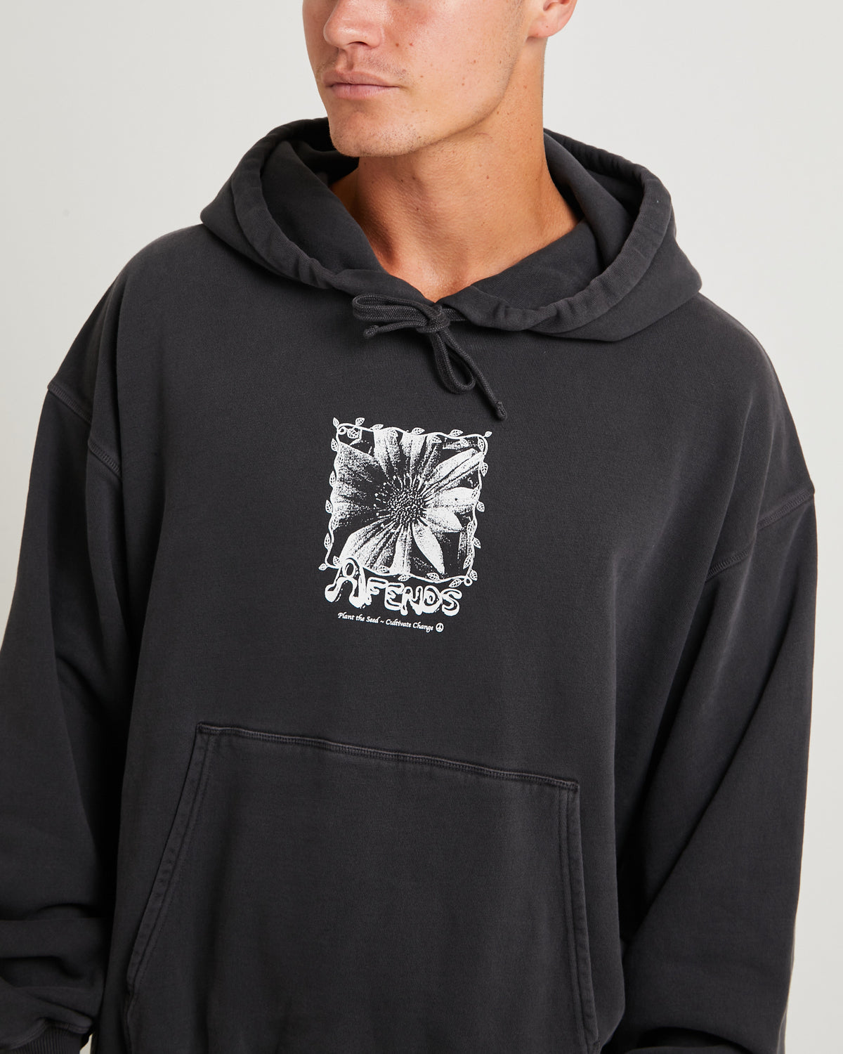 Sunflower Recycled Pull On Hoodie Charcoal CHAROCAL