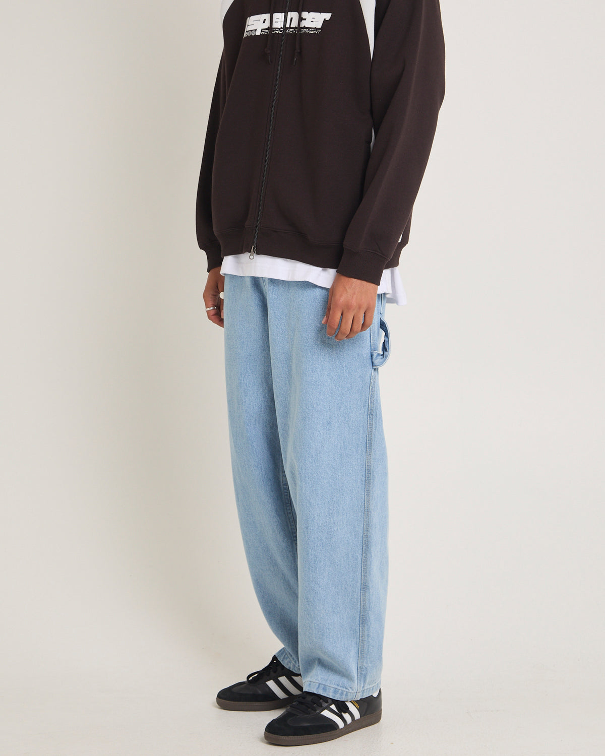 Kay Embroided Wide Leg Denim Pants LIGHT BLUE