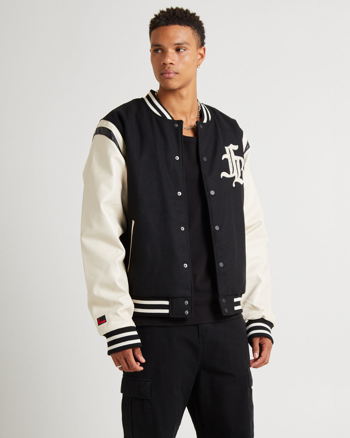 Old English College Jacket Black BLACK