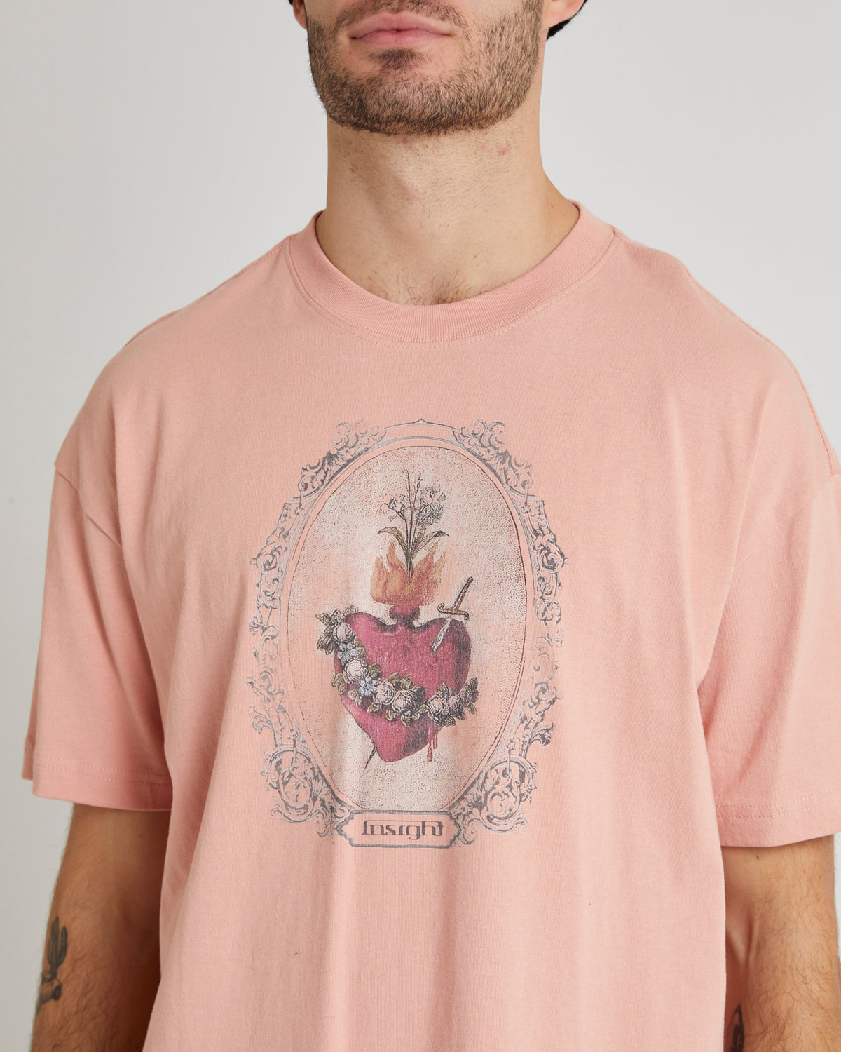 Sacred Heart Boyfriend T-Shirt PEACH