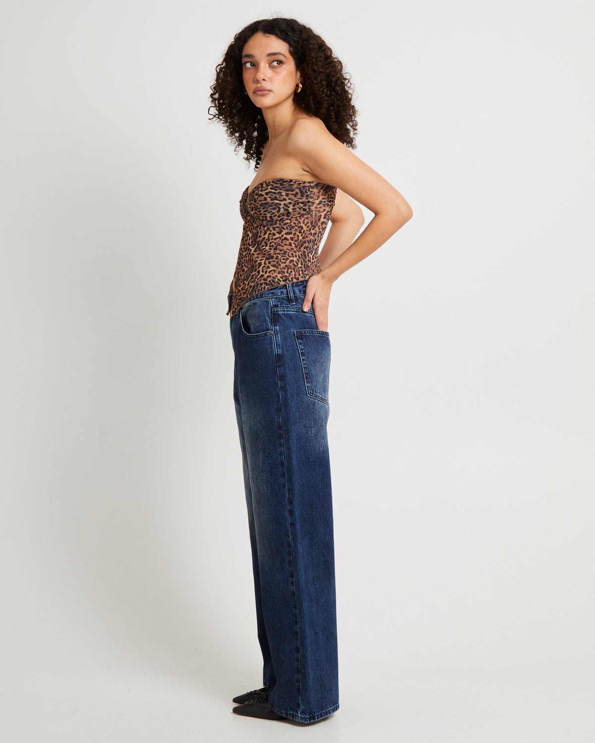 Mindy Butterflyhem Bandeau Top LEOPARD