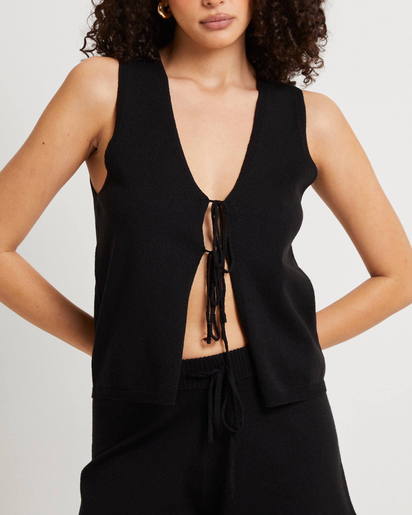 Libby Tie Front Knit Top