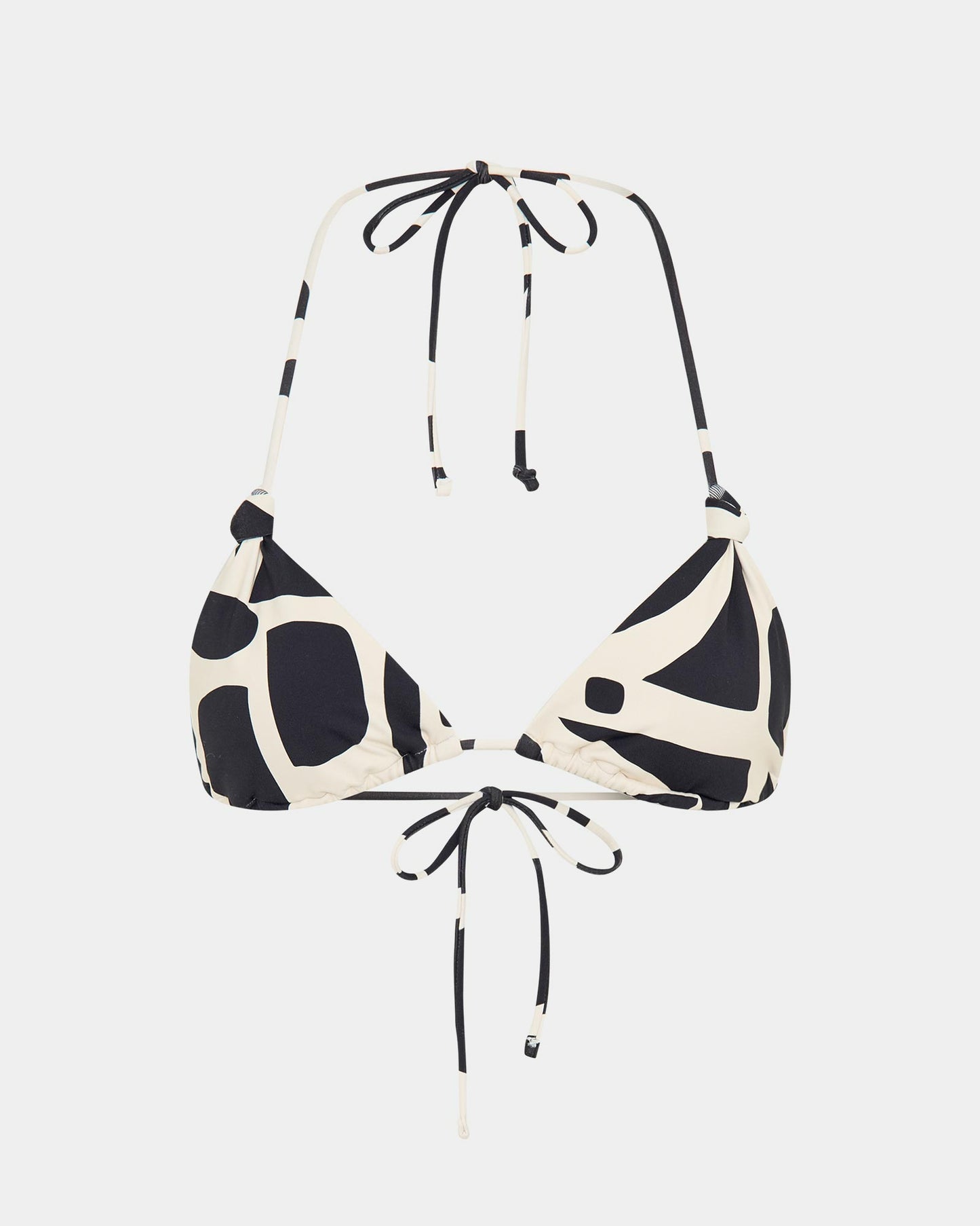 Bindi Contrast Knot Halter Bikini Set