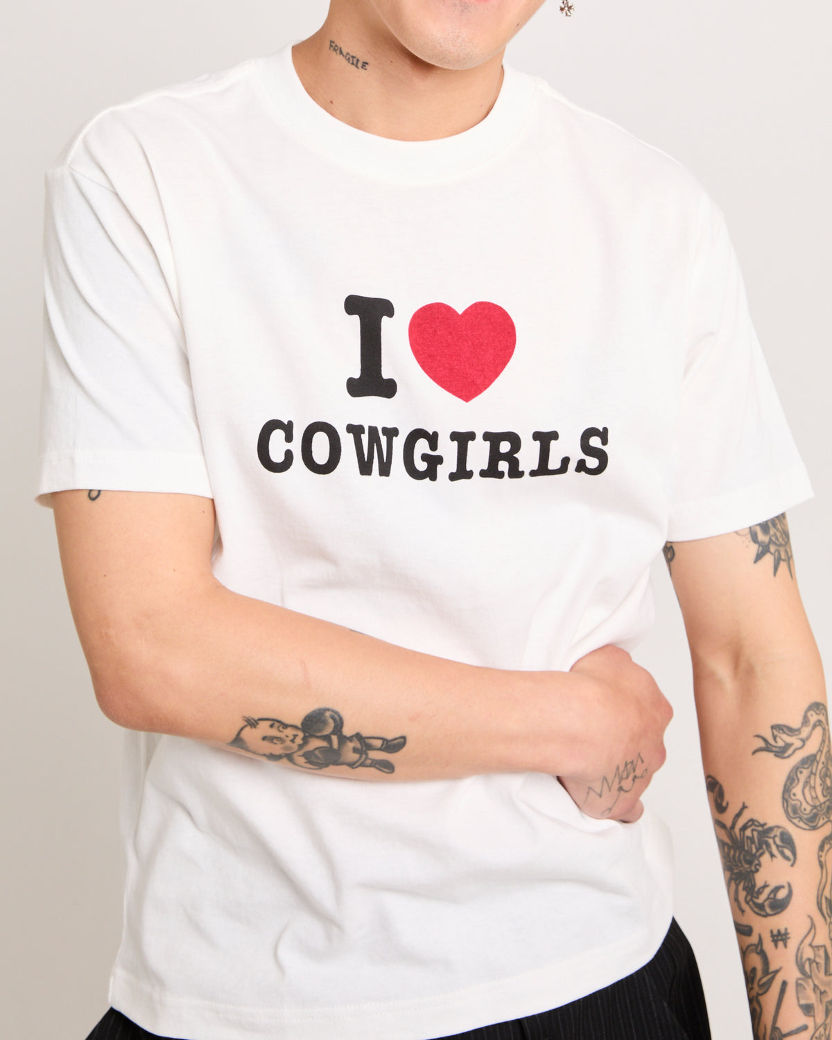 Love Life Shrunken T- Shirt VINTAGE WHITE