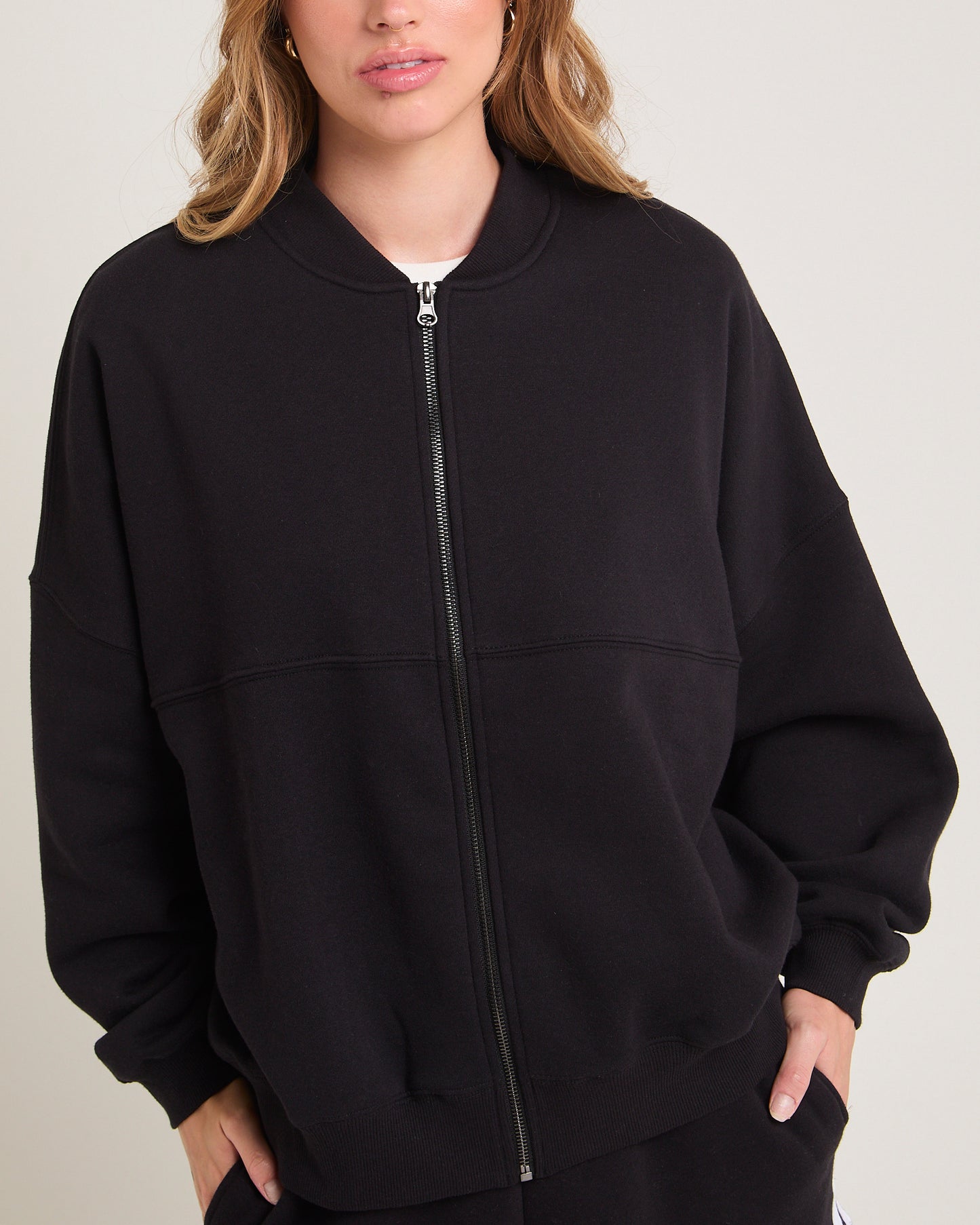 Subtitled Zip Bomber Jacket