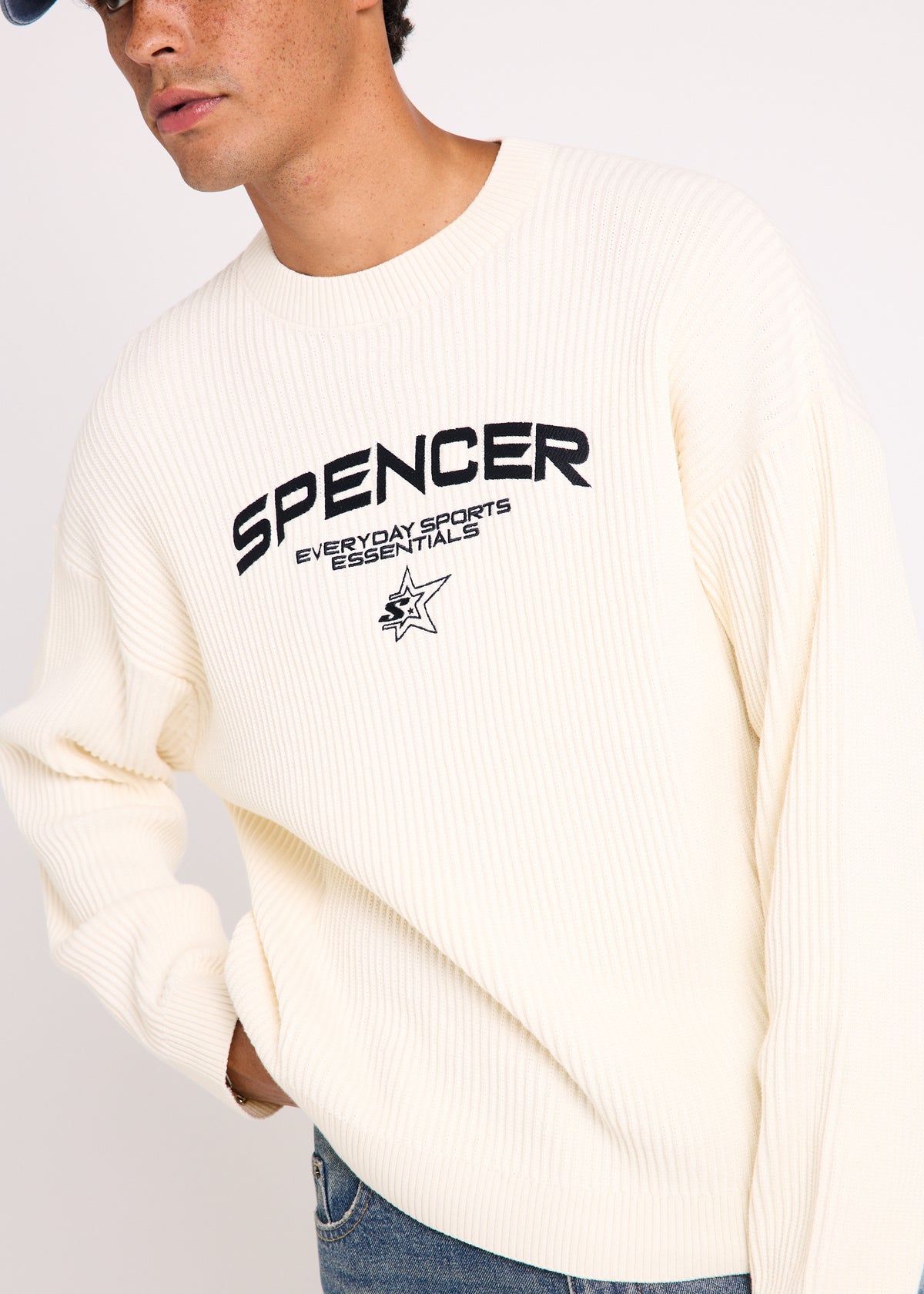 Arch Knit Crew Jumper NATURAL