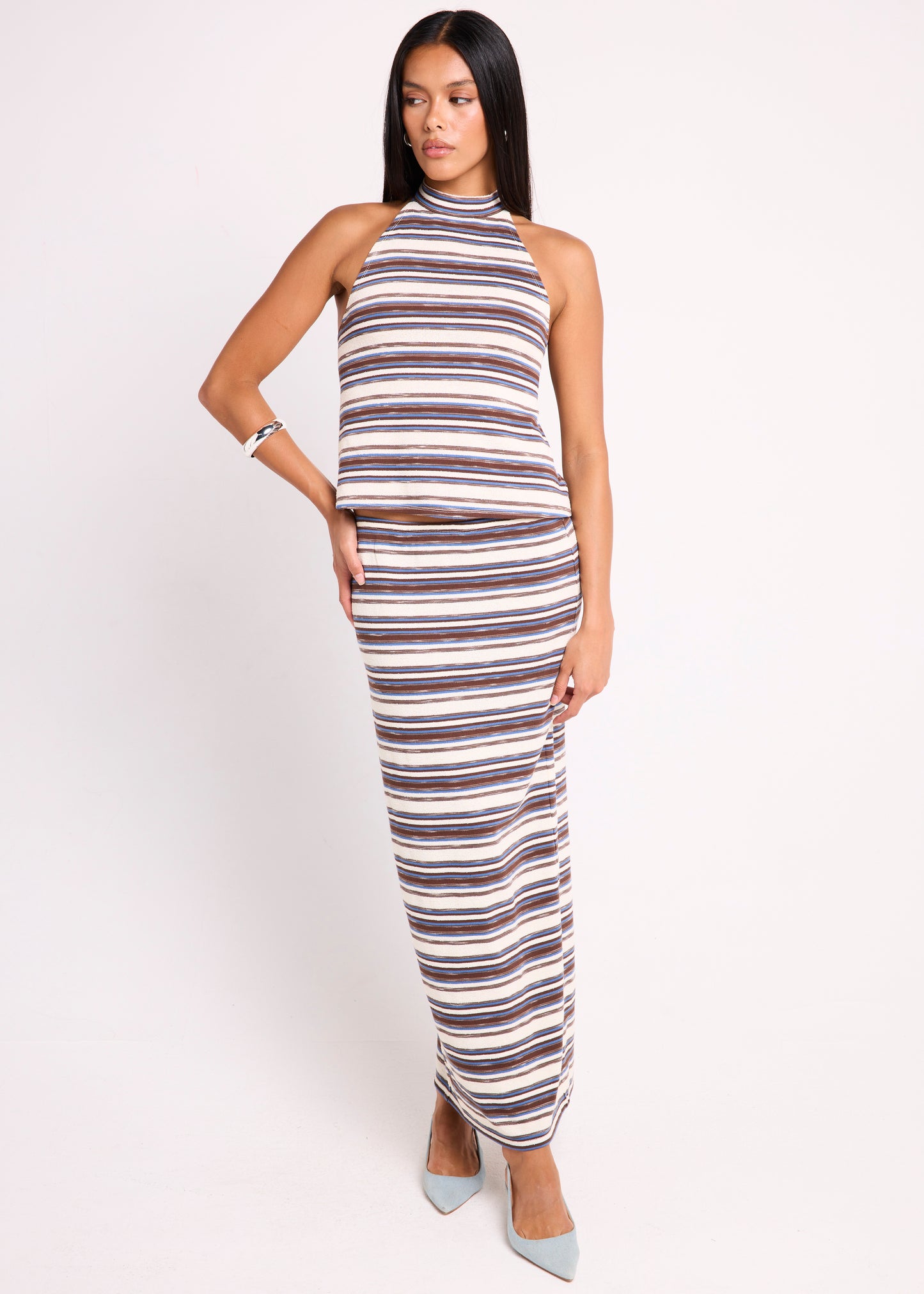 Rowan Stripe Backless Top