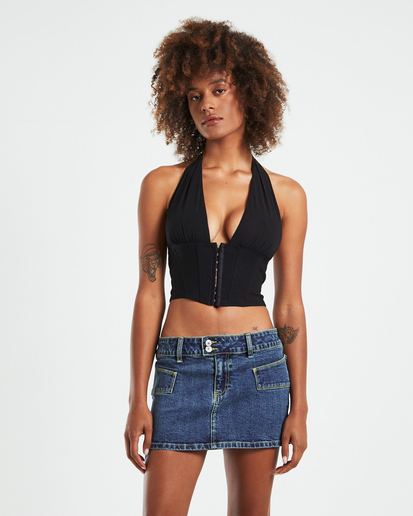 Vesper Eyelet Front Halter Corset