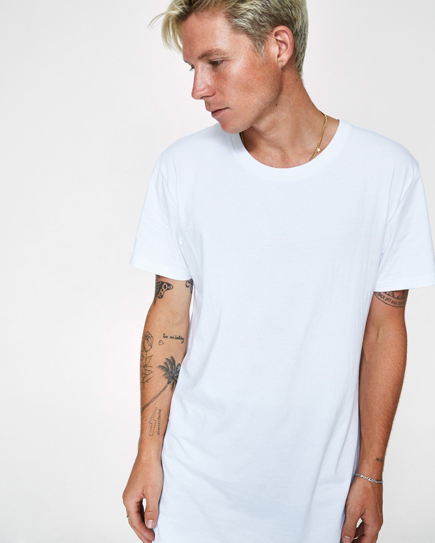 Longline Tall T-shirt White