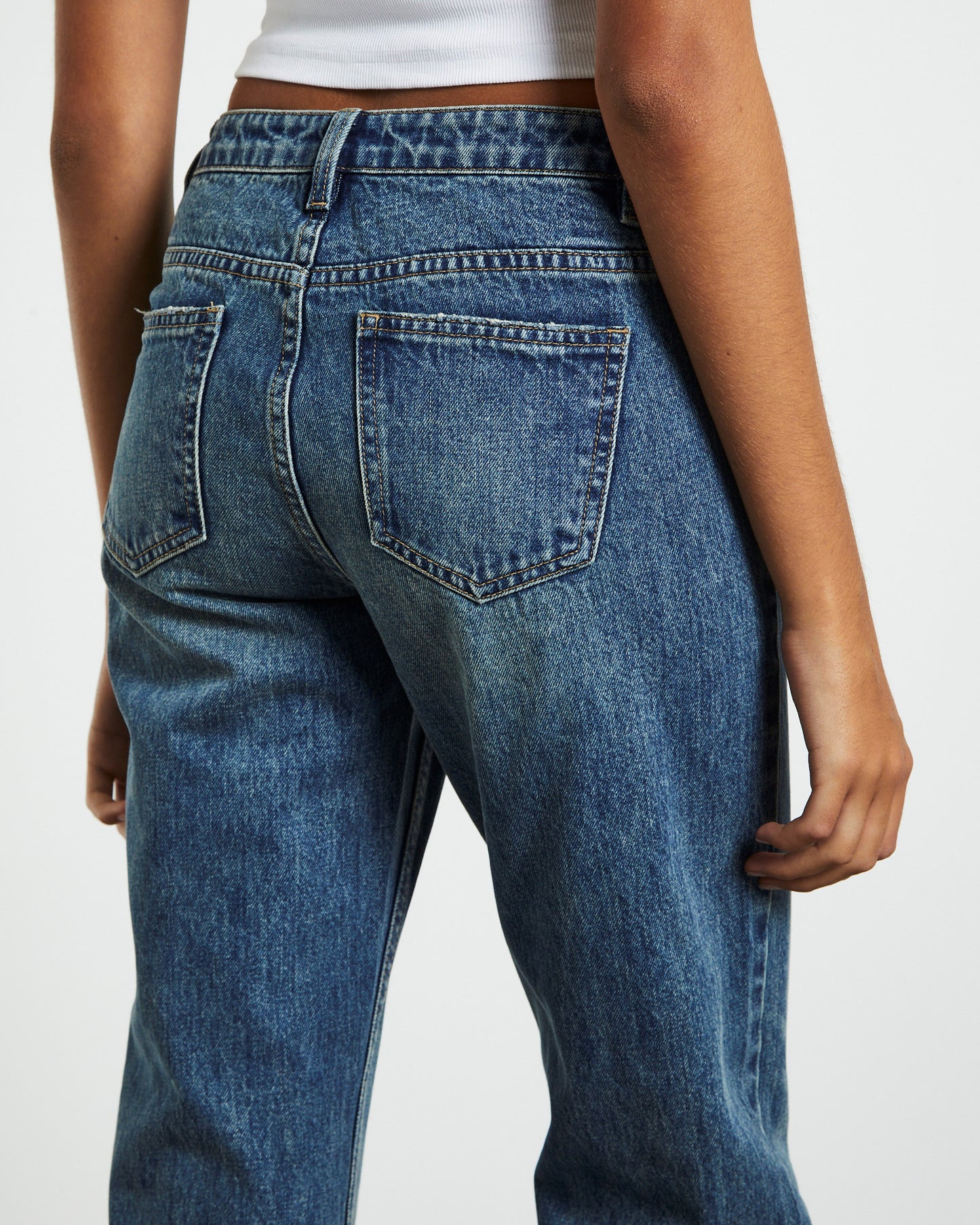 Marley Low Rise Straight Leg Jeans Vintage Tint Blue