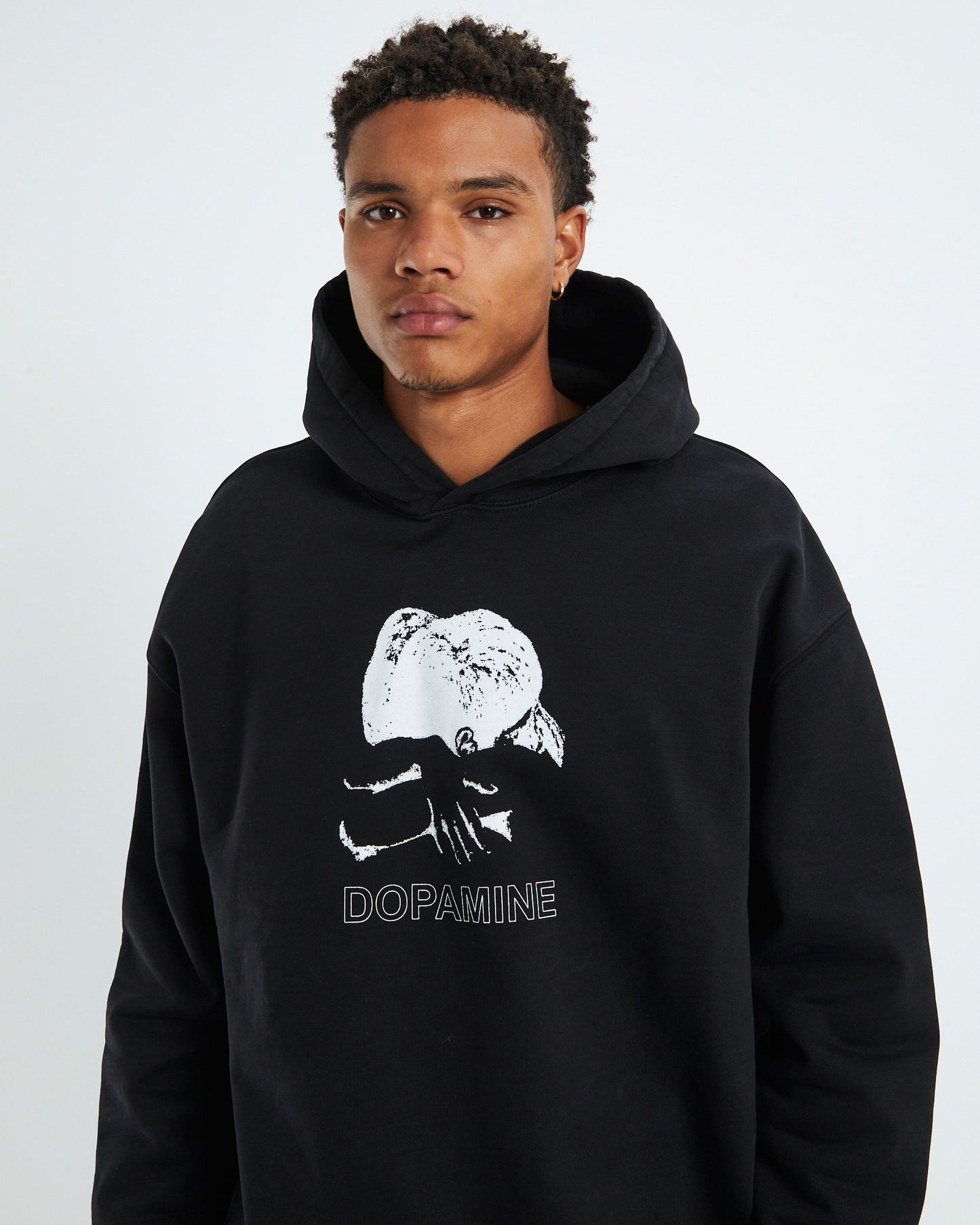Dopamine Long Sleeve Hoodie Flat Black
