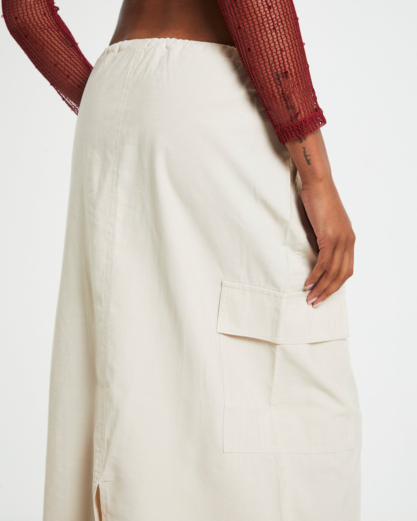 Nikita Parachute Maxi Skirt Cream
